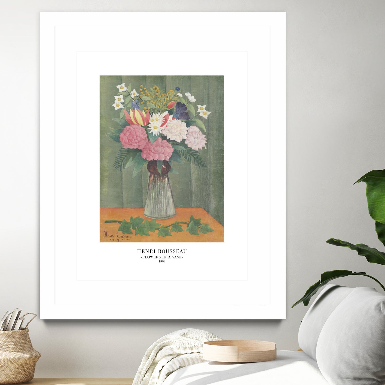 Flowers In a Vase by Henri Rousseau on GIANT ART - henri rousseau flowers and plants henri rousseau