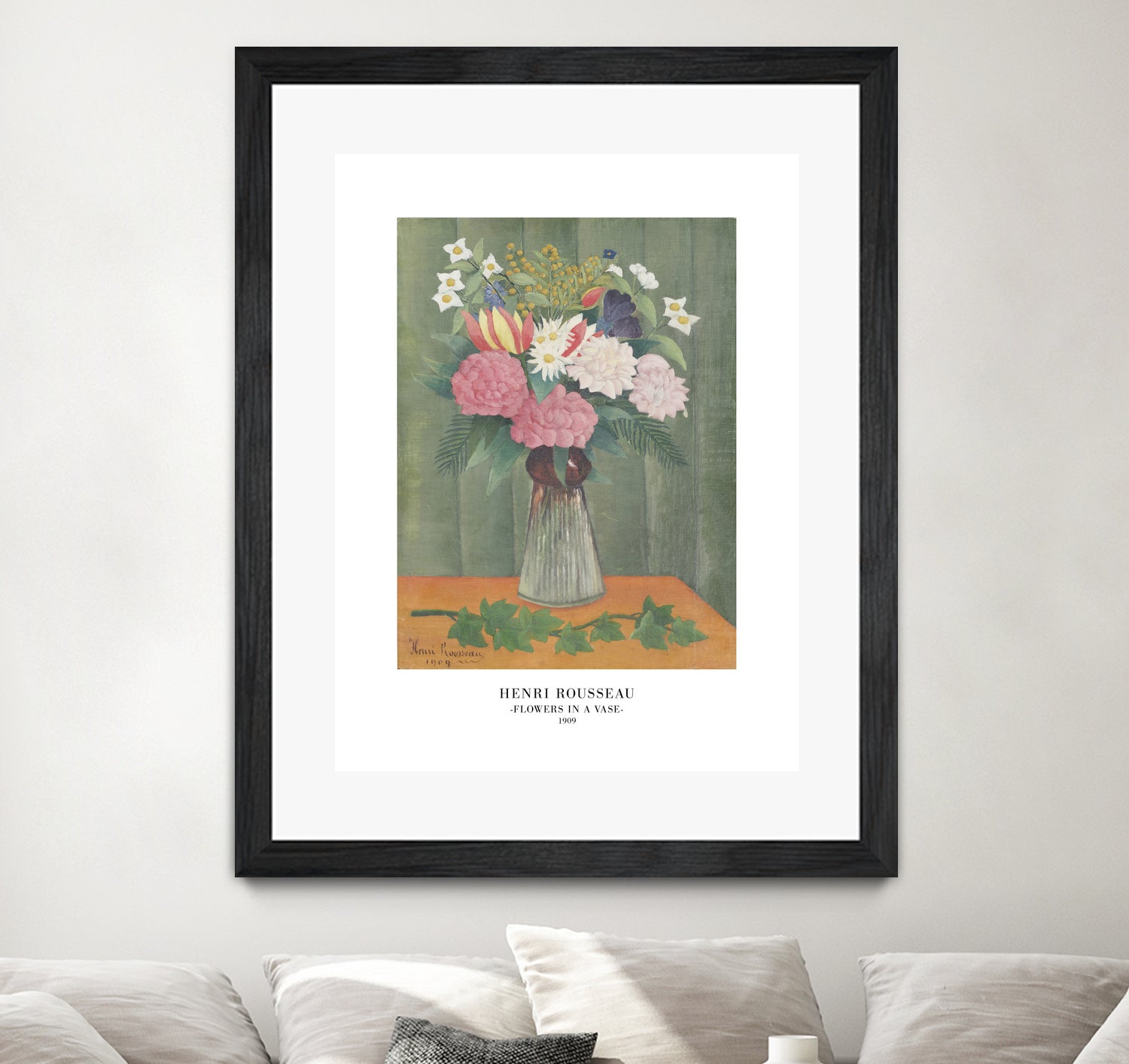 Flowers In a Vase by Henri Rousseau on GIANT ART - henri rousseau flowers and plants henri rousseau