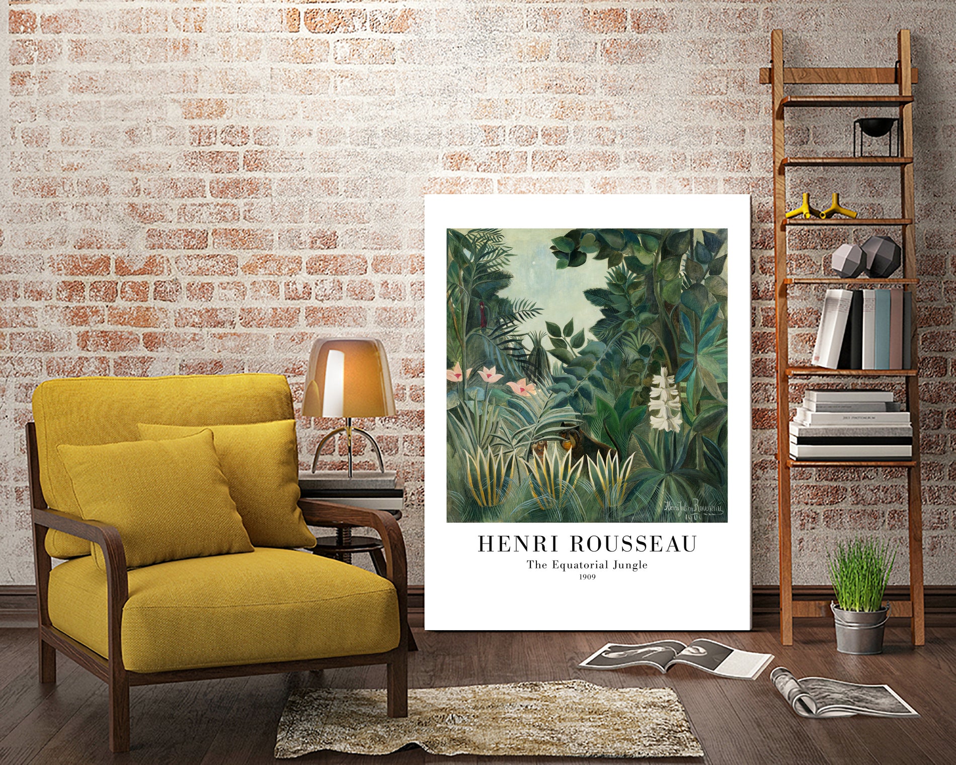 The Equatorial Jungle by Henri Rousseau on GIANT ART - henri rousseau nature and landscapes henri rousseau