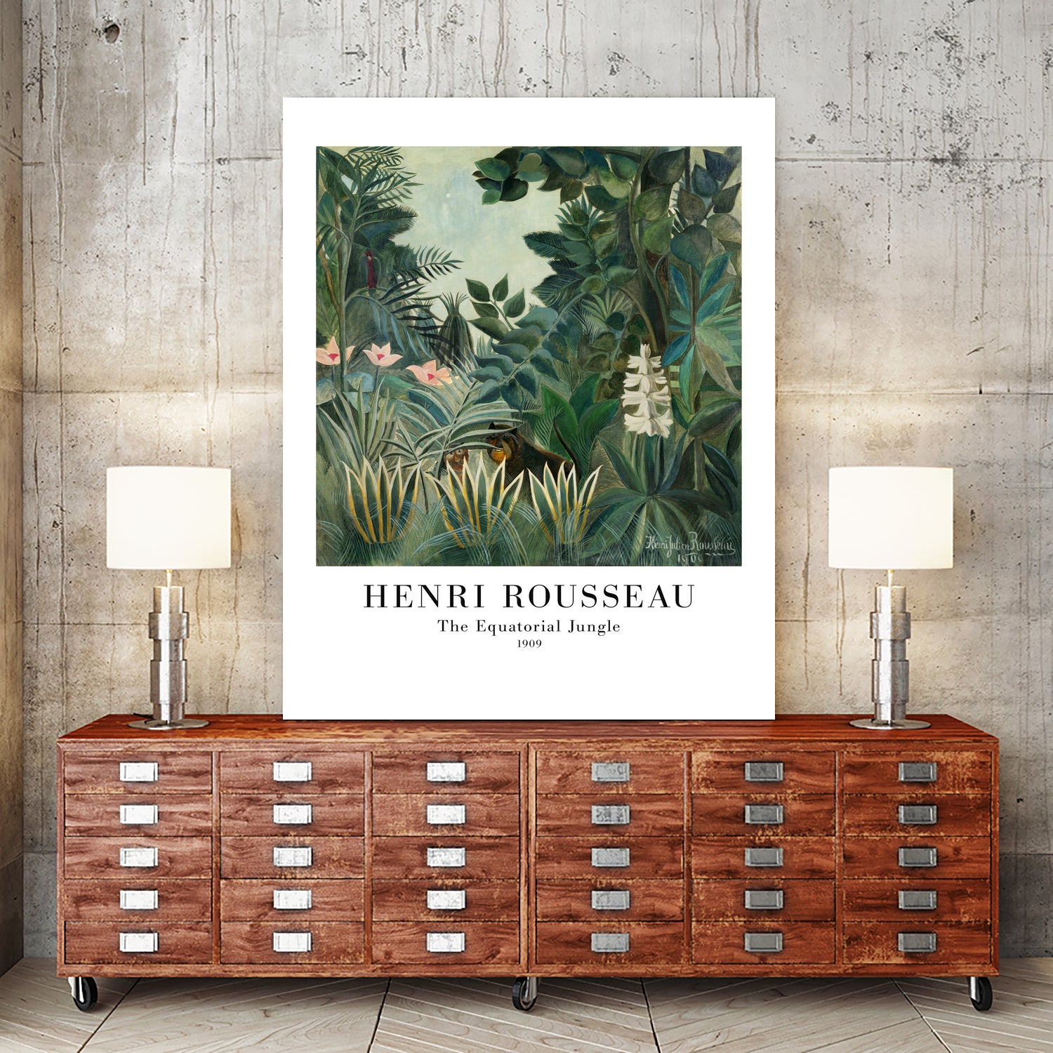 The Equatorial Jungle by Henri Rousseau on GIANT ART - henri rousseau nature and landscapes henri rousseau