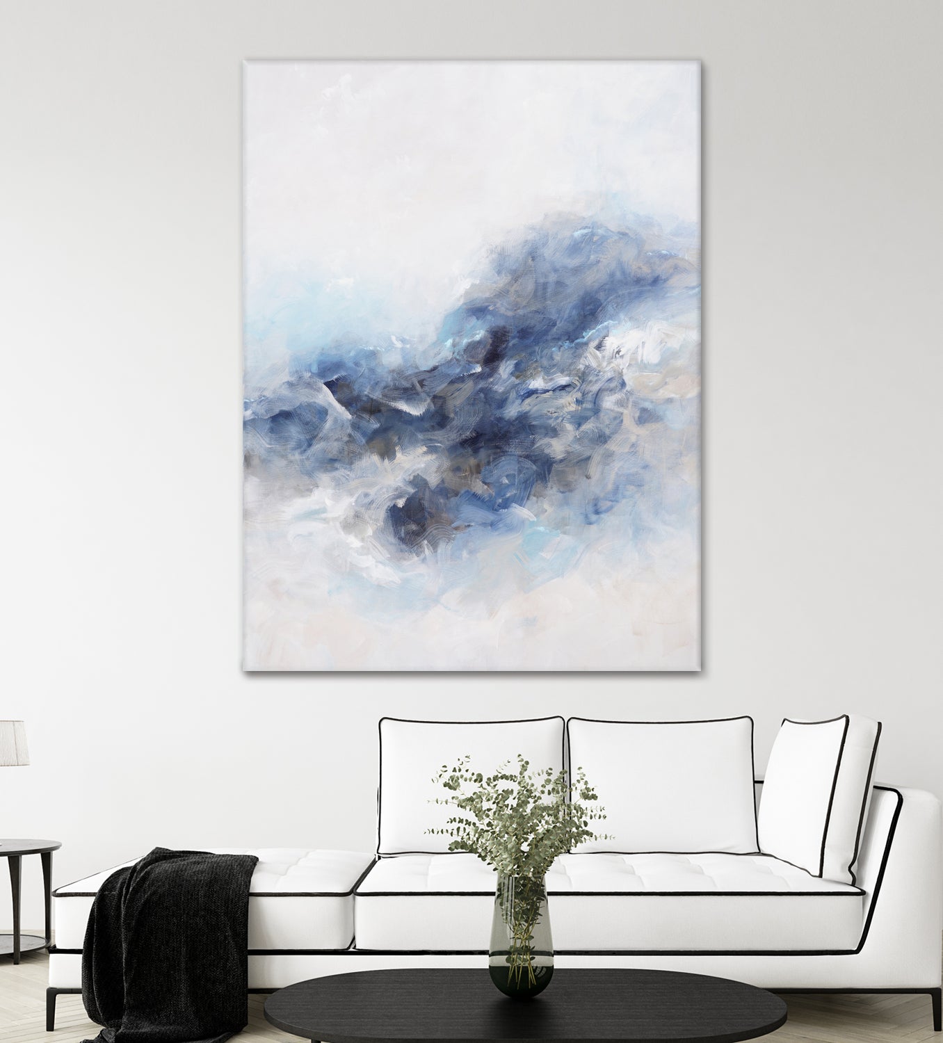 Expressionist Blue Abstract by Francoise Wattre on GIANT ART - paintings abstract art