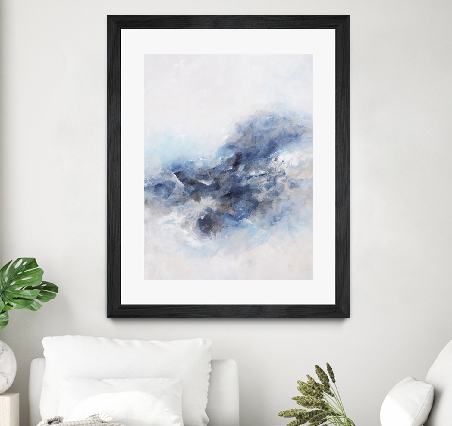 Expressionist Blue Abstract by Francoise Wattre on GIANT ART - paintings abstract art