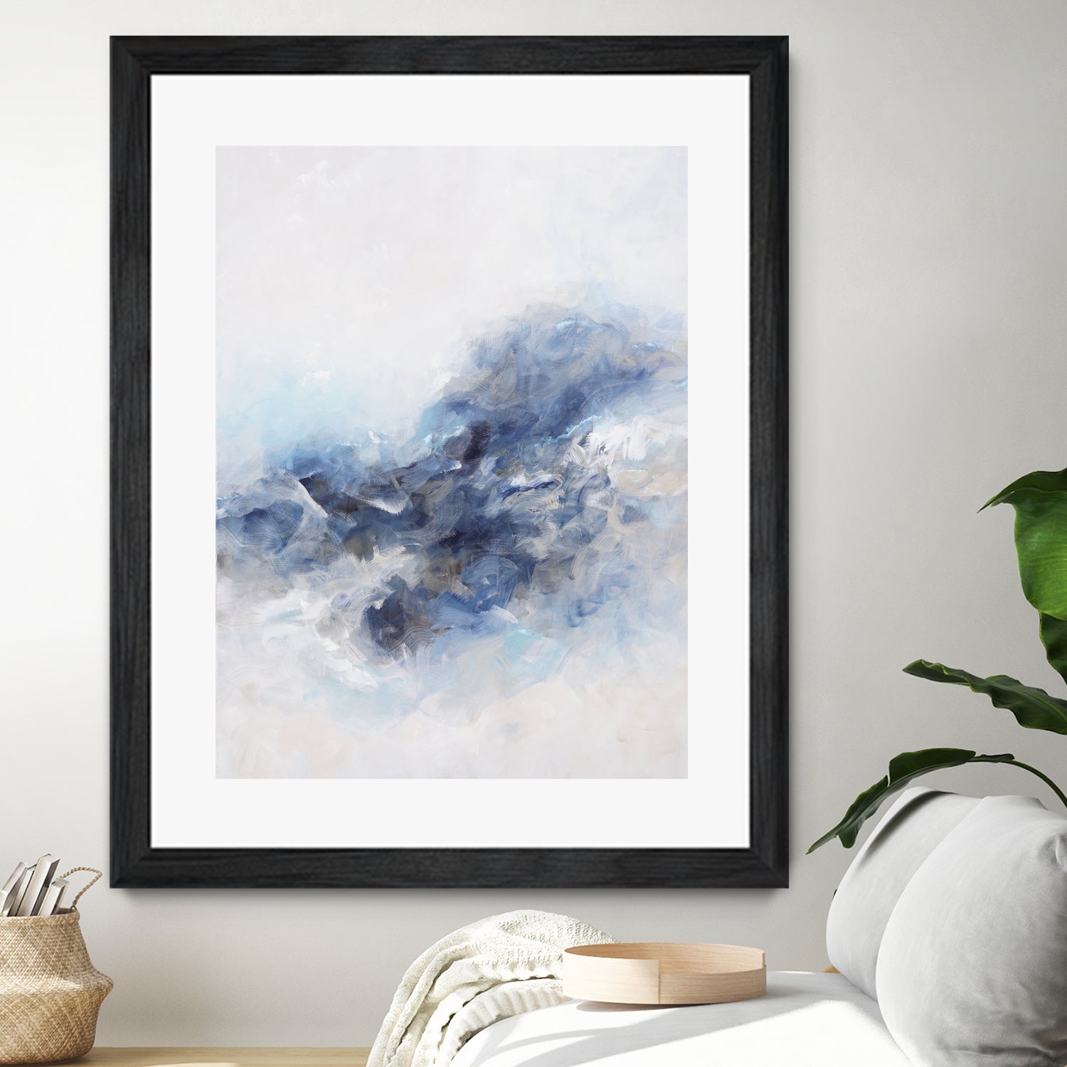 Expressionist Blue Abstract by Francoise Wattre on GIANT ART - paintings abstract art