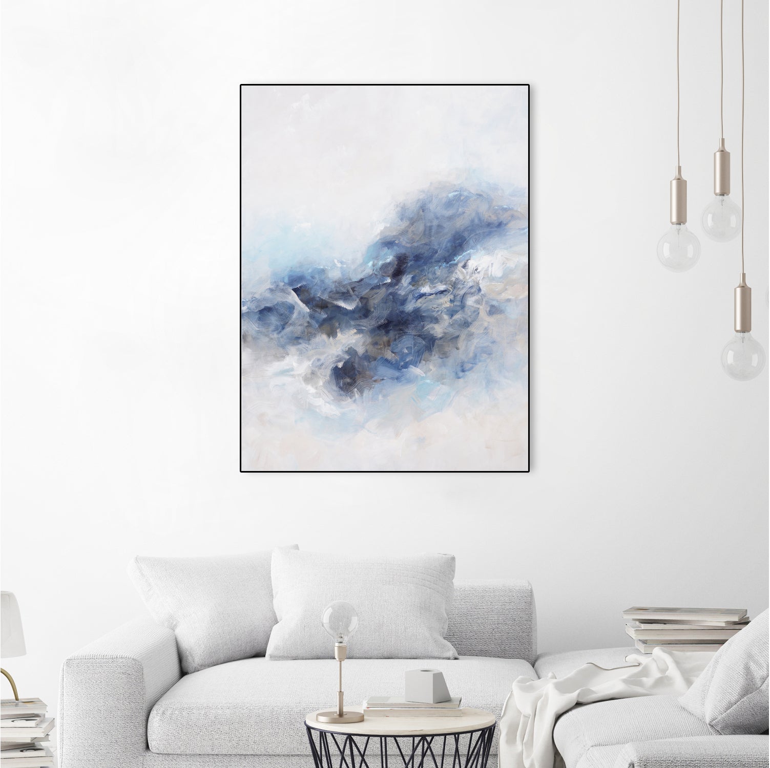 Expressionist Blue Abstract by Francoise Wattre on GIANT ART - paintings abstract art