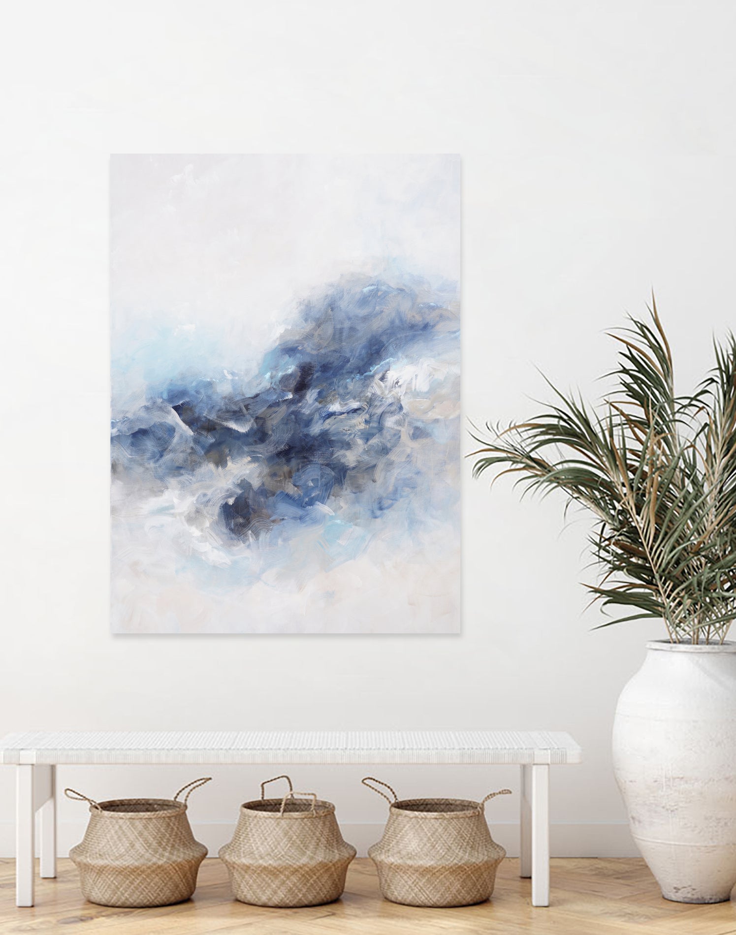 Expressionist Blue Abstract by Francoise Wattre on GIANT ART - paintings abstract art