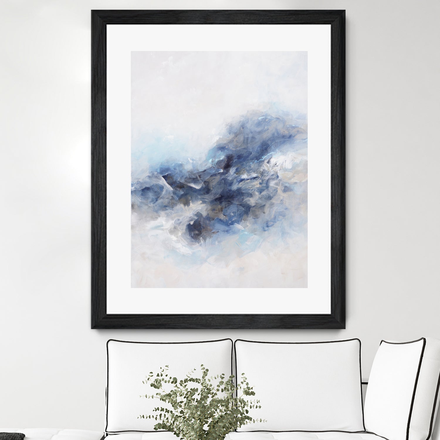 Expressionist Blue Abstract by Francoise Wattre on GIANT ART - paintings abstract art