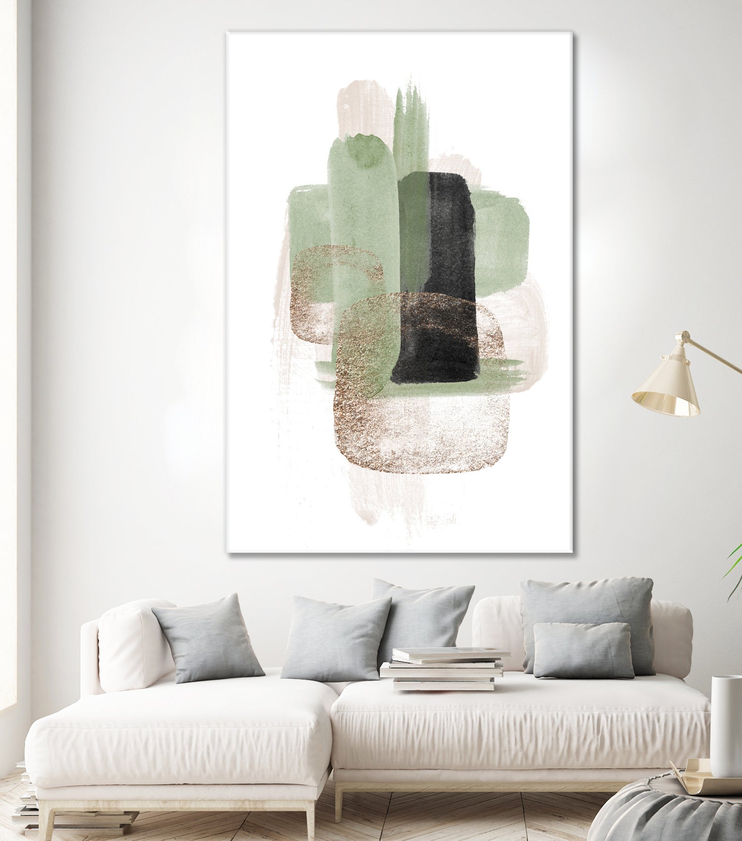 Simple Green-3 by Sally Ann Moss on GIANT ART - geometric geometric geometric