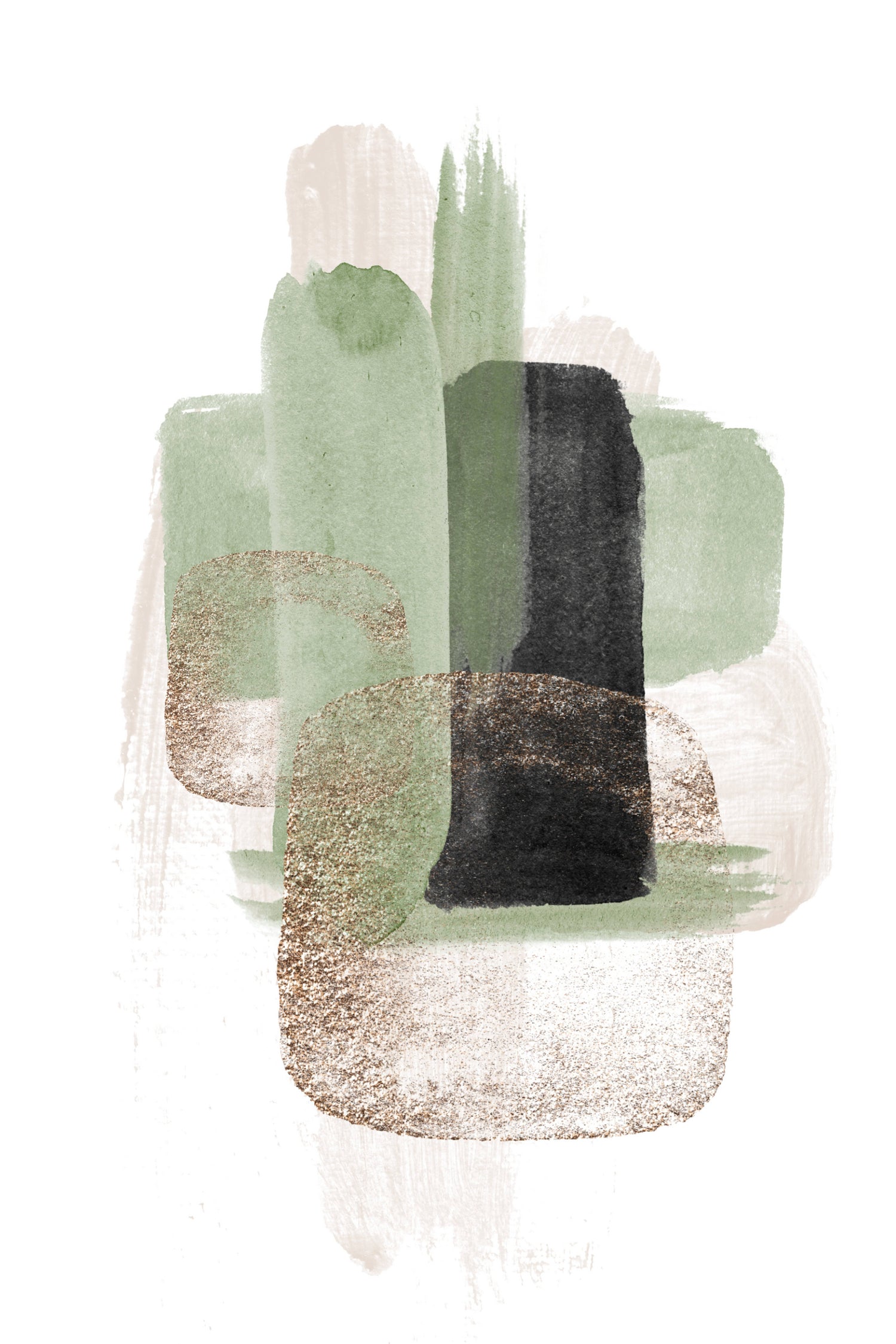 Simple Green-3 by Sally Ann Moss on GIANT ART - geometric geometric geometric