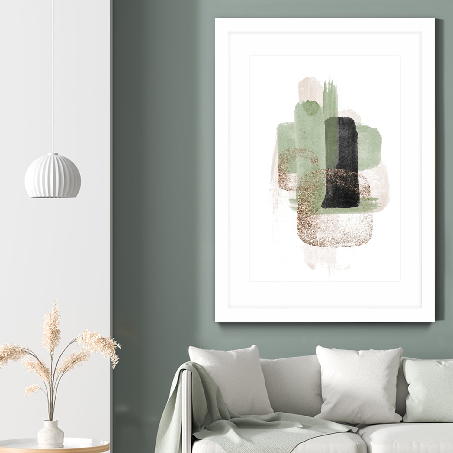 Simple Green-3 by Sally Ann Moss on GIANT ART - geometric geometric geometric