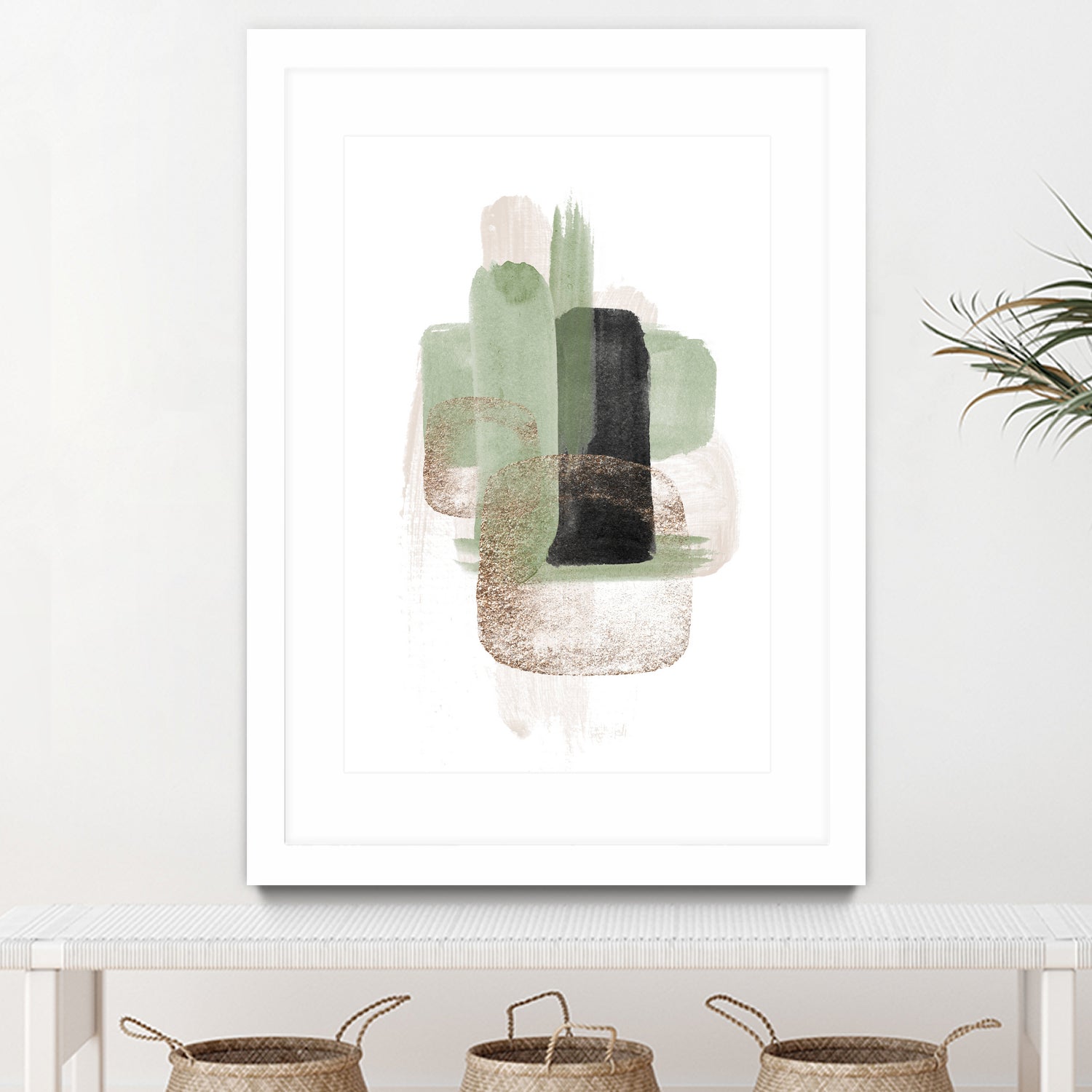 Simple Green-3 by Sally Ann Moss on GIANT ART - geometric geometric geometric