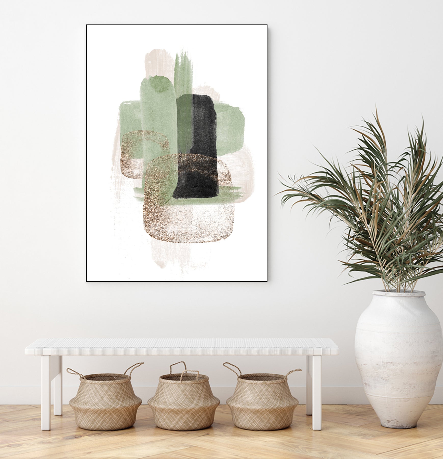 Simple Green-3 by Sally Ann Moss on GIANT ART - geometric geometric geometric