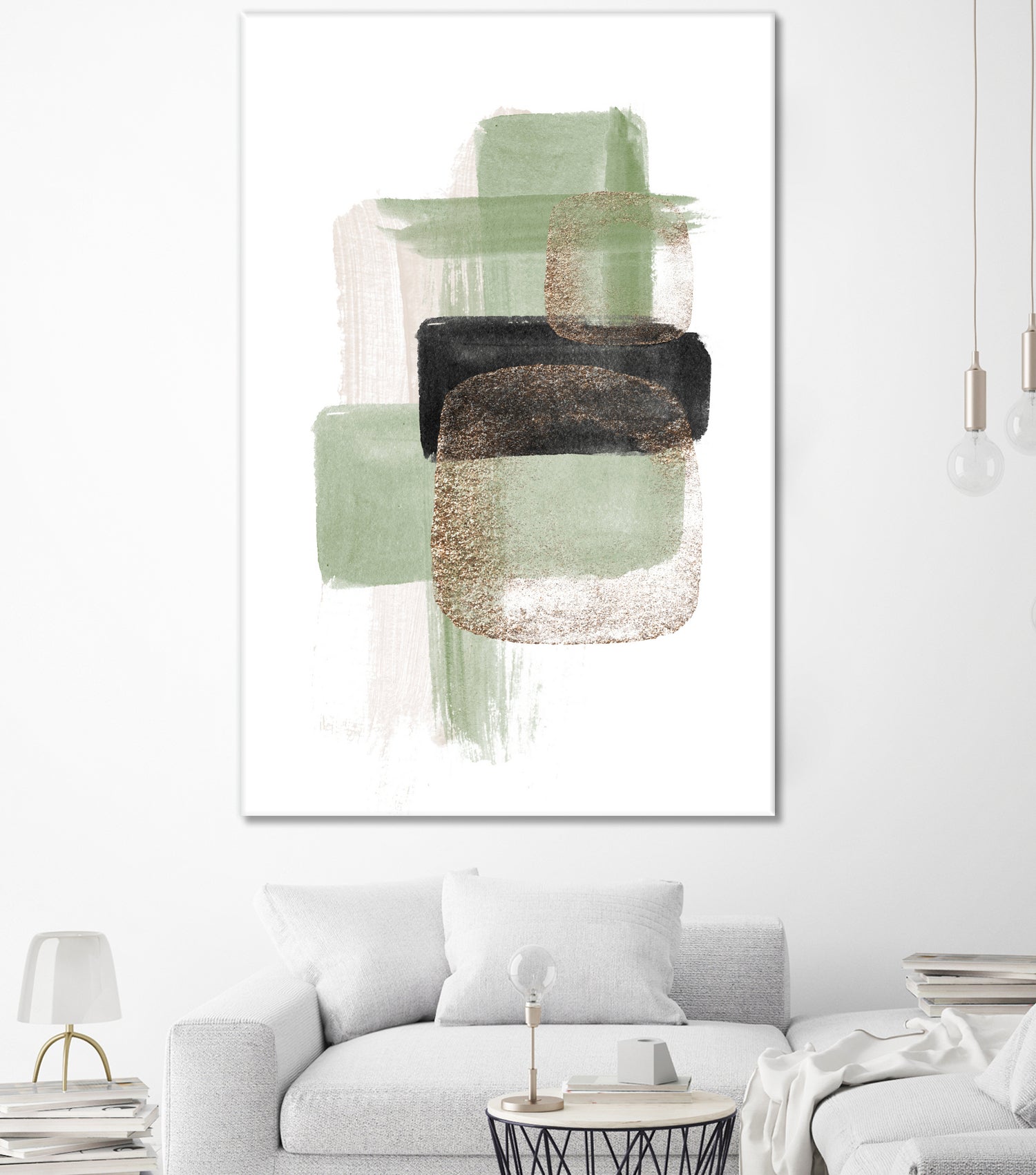 Simple Green-2 by Sally Ann Moss on GIANT ART - geometric geometric geometric