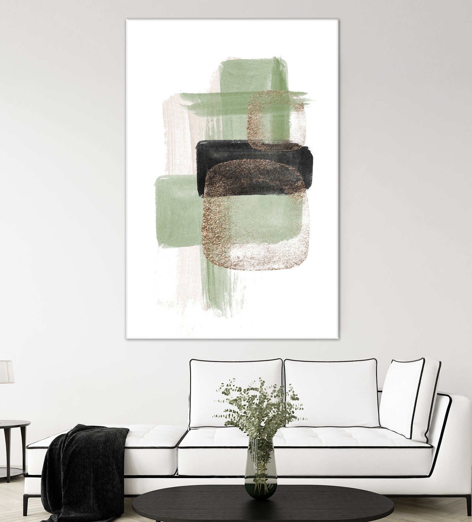 Simple Green-2 by Sally Ann Moss on GIANT ART - geometric geometric geometric