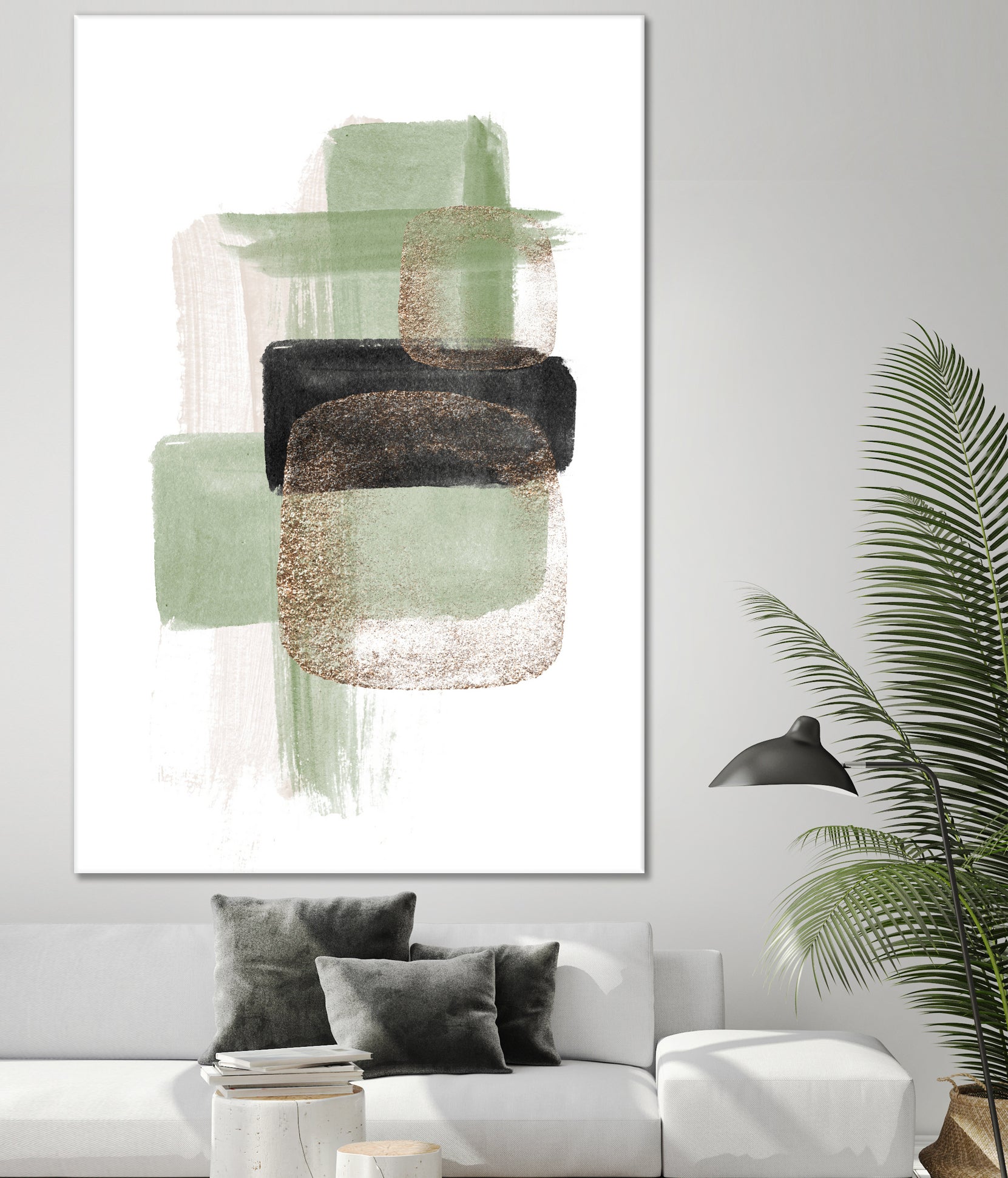 Simple Green-2 by Sally Ann Moss on GIANT ART - geometric geometric geometric