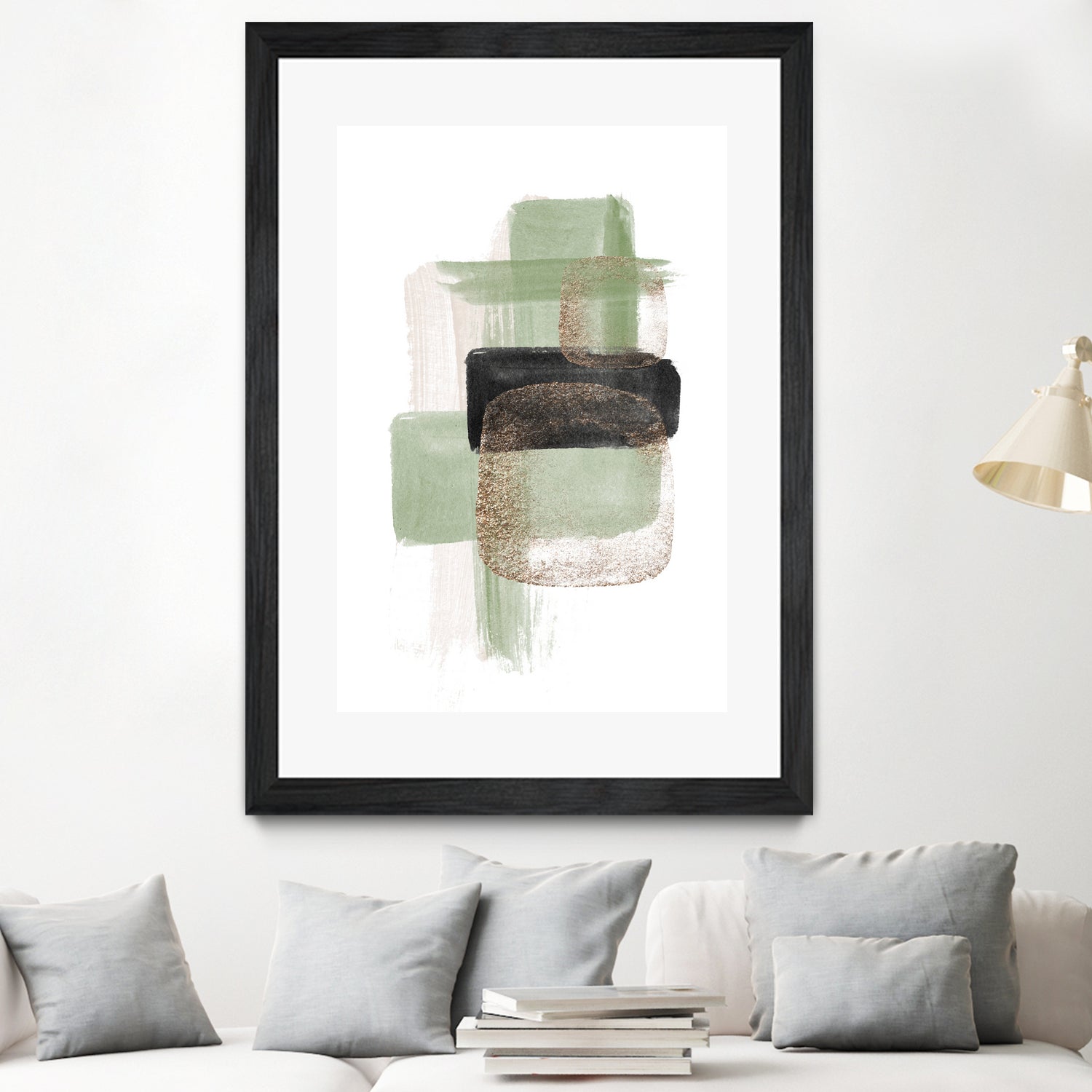 Simple Green-2 by Sally Ann Moss on GIANT ART - geometric geometric geometric