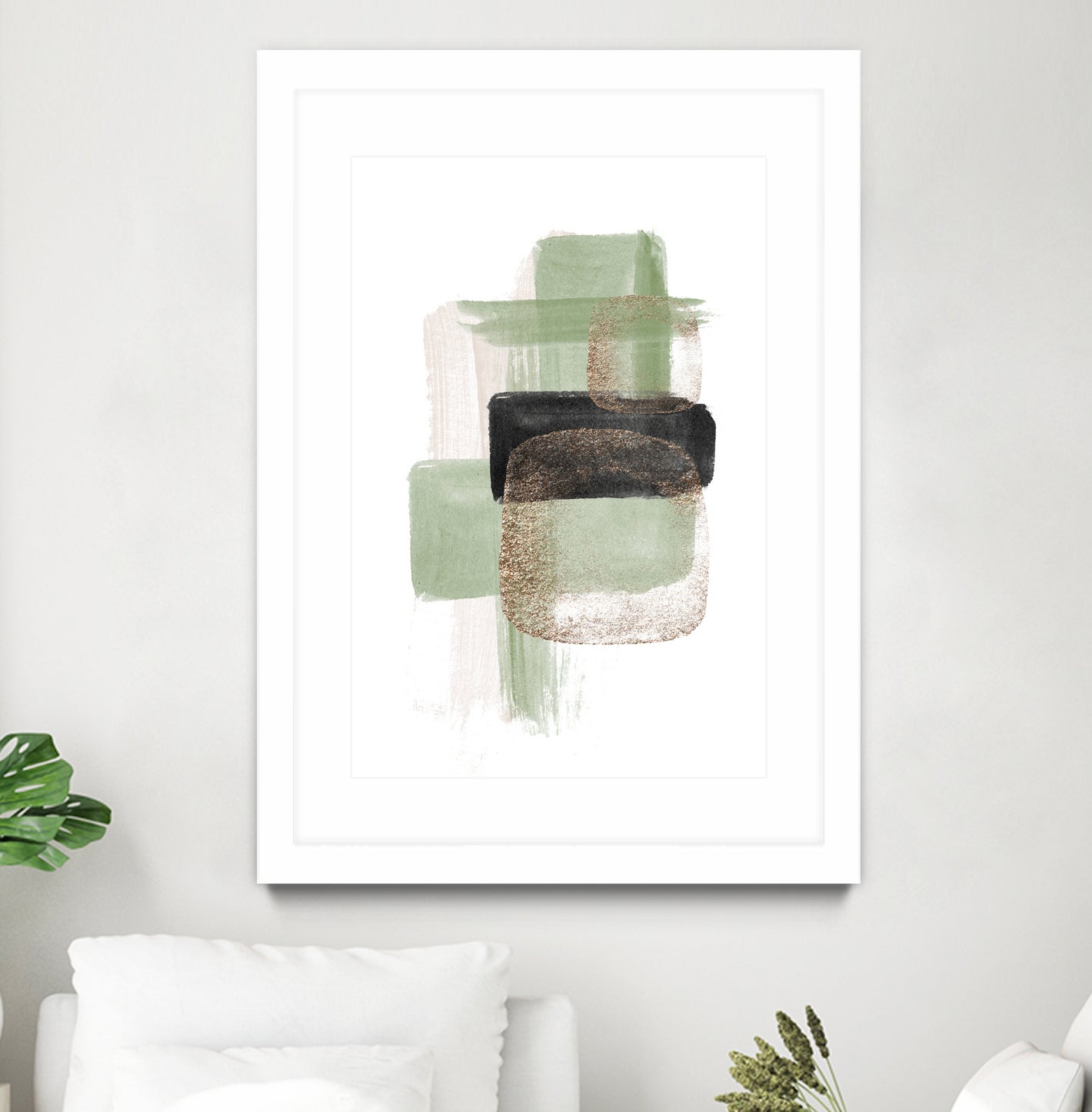 Simple Green-2 by Sally Ann Moss on GIANT ART - geometric geometric geometric