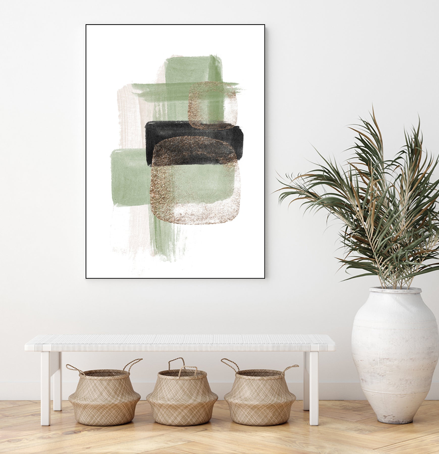 Simple Green-2 by Sally Ann Moss on GIANT ART - geometric geometric geometric