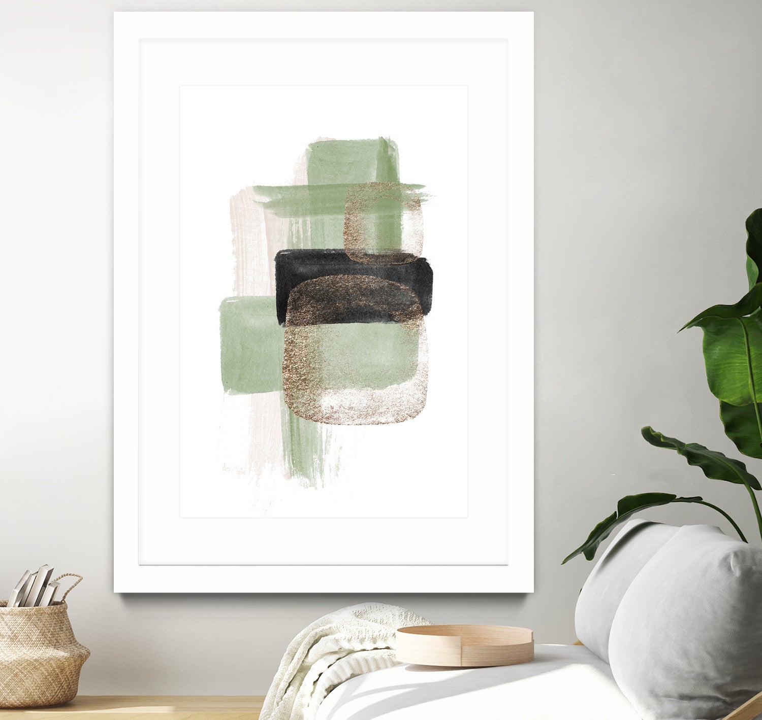 Simple Green-2 by Sally Ann Moss on GIANT ART - geometric geometric geometric