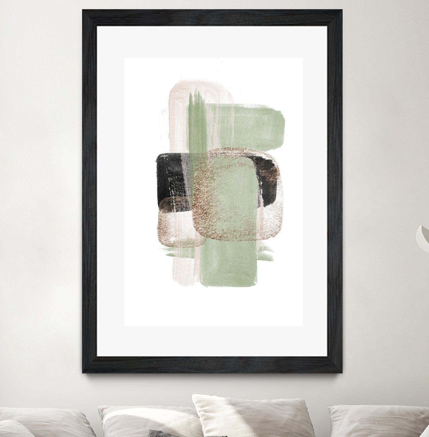 Simple Green-1 by Sally Ann Moss on GIANT ART - abstract geometric abstract