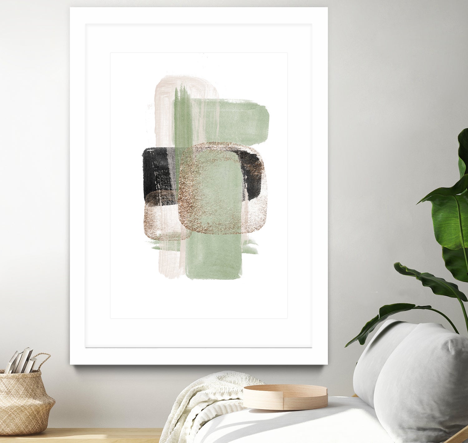 Simple Green-1 by Sally Ann Moss on GIANT ART - abstract geometric abstract