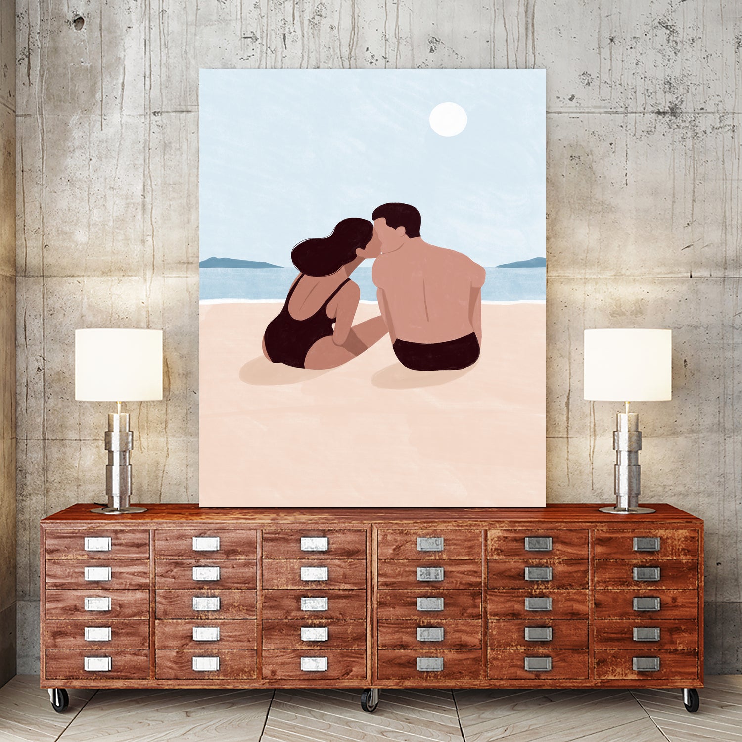 First Kiss by Maja on GIANT ART - illustration love