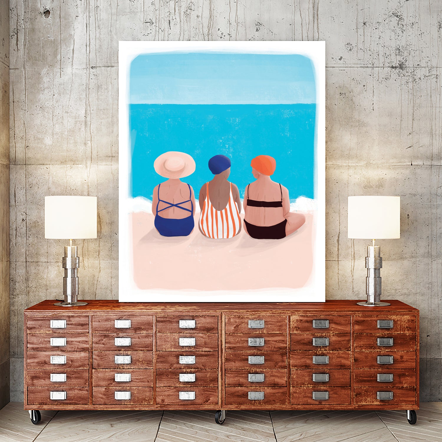 Cakula by Maja on GIANT ART - blue figurative hats