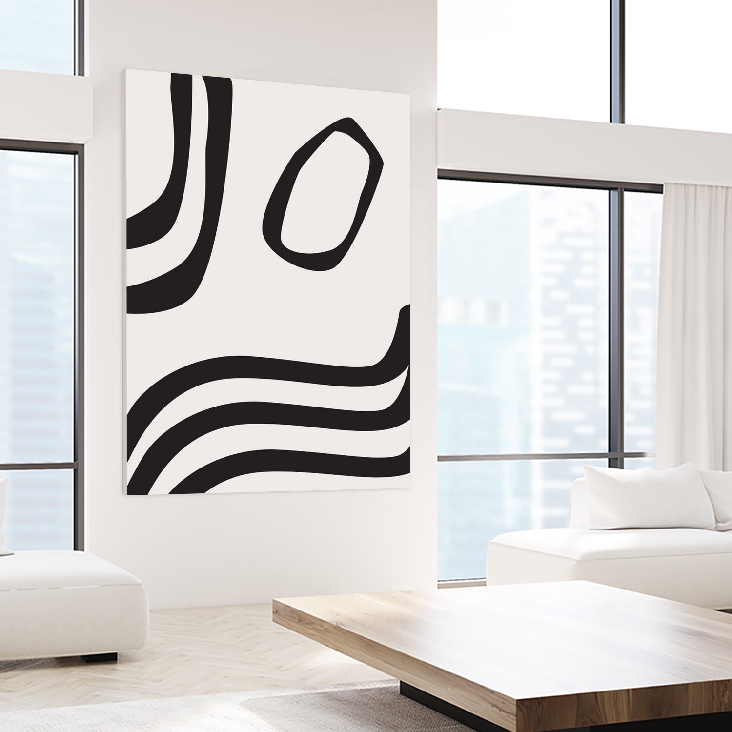 Black Curves by Sally Ann Moss on GIANT ART - line art abstract