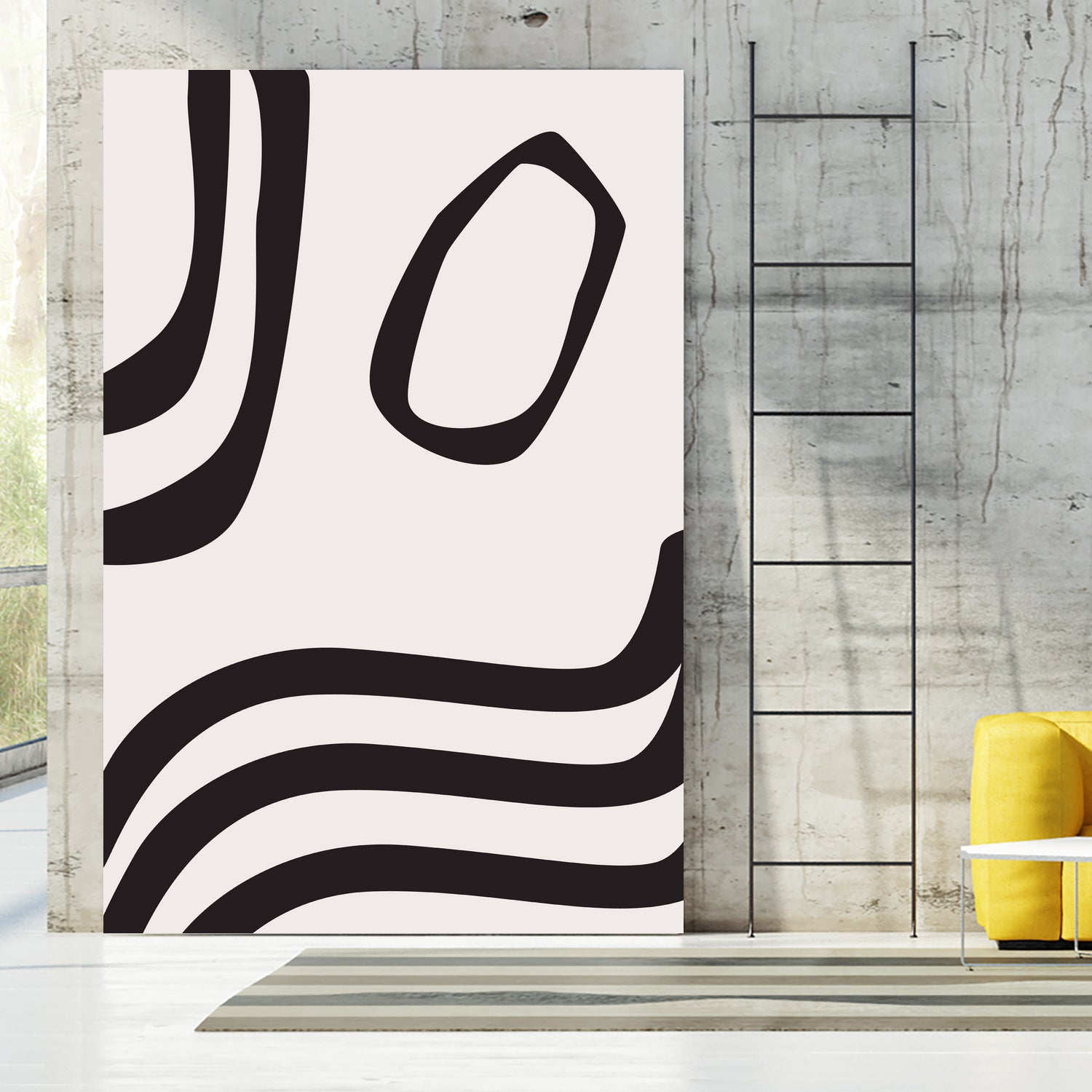 Black Curves by Sally Ann Moss on GIANT ART - line art abstract