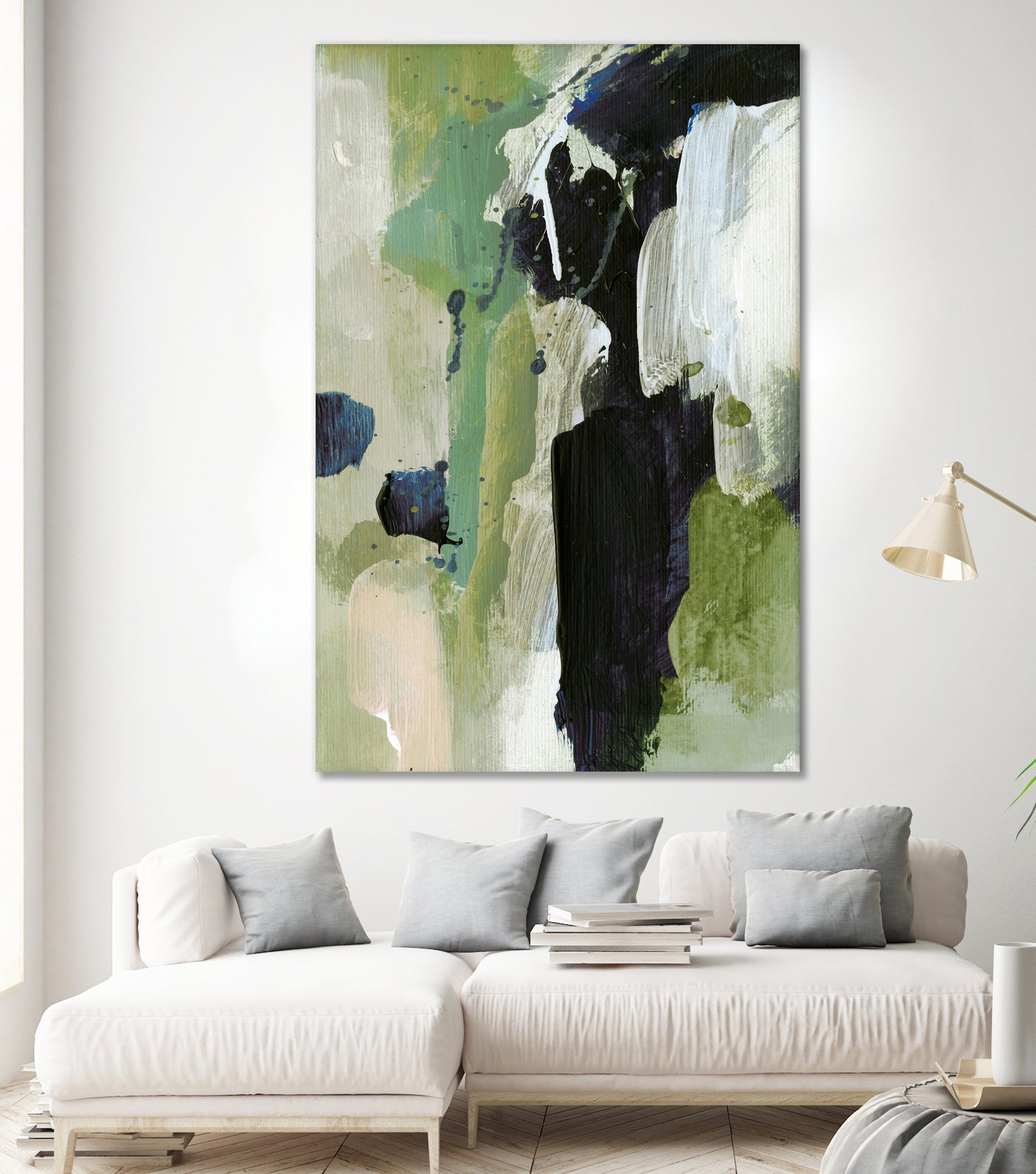 Waterfall by Dan on GIANT ART - abstract green