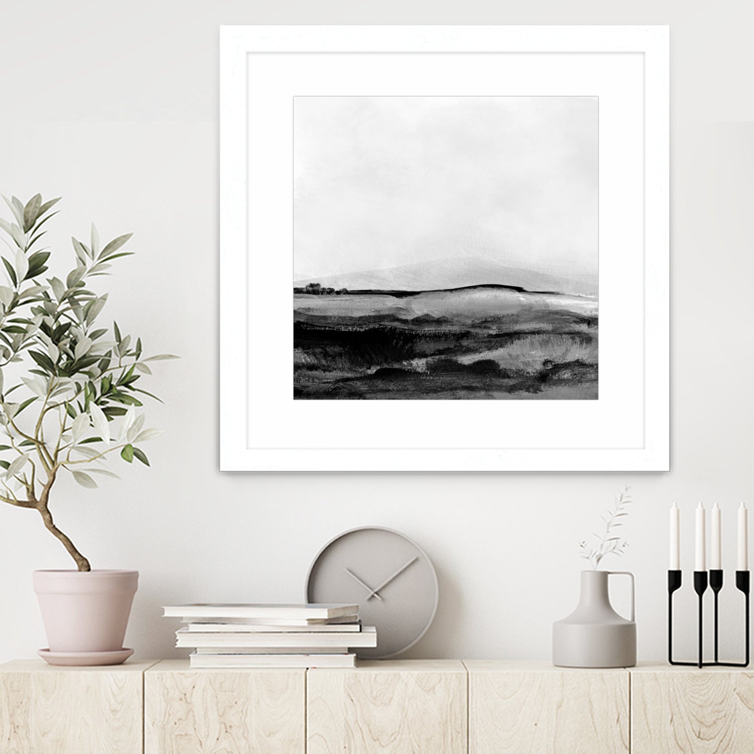 Mono Landscape No1 by Dan Hobday on GIANT ART - landscape abstract landscape