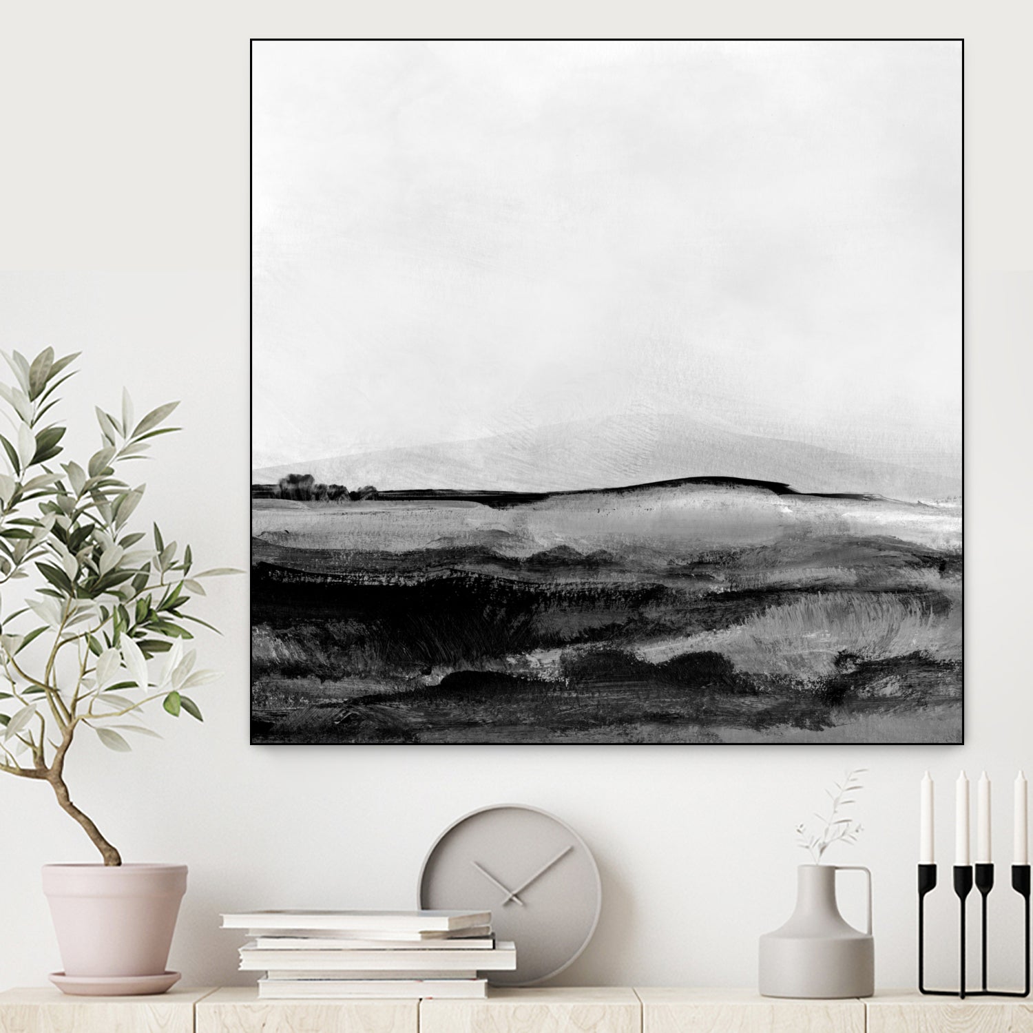 Mono Landscape No1 by Dan Hobday on GIANT ART - landscape abstract landscape