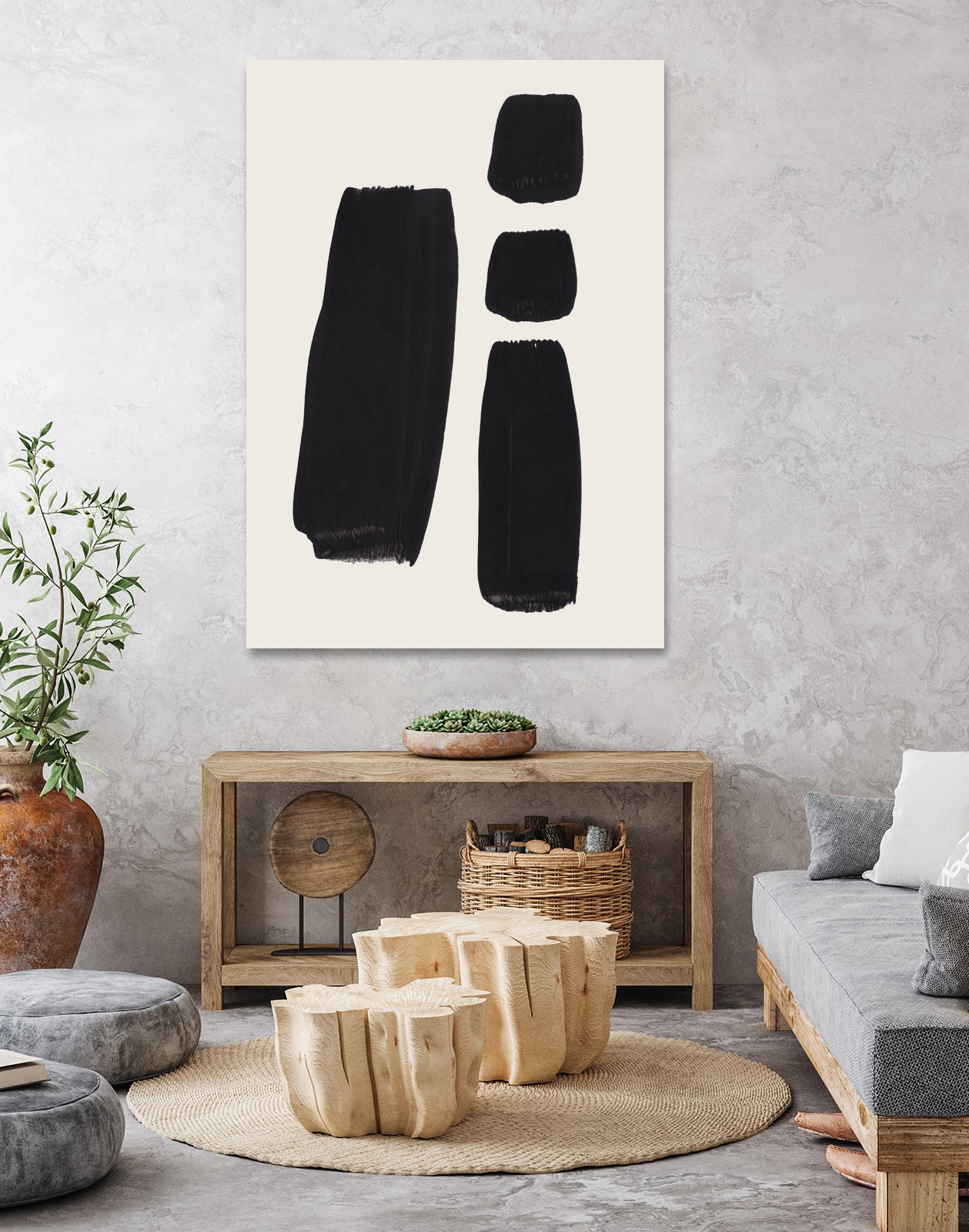 Thunder Three by Ejaaz Haniff on GIANT ART - black abstract black