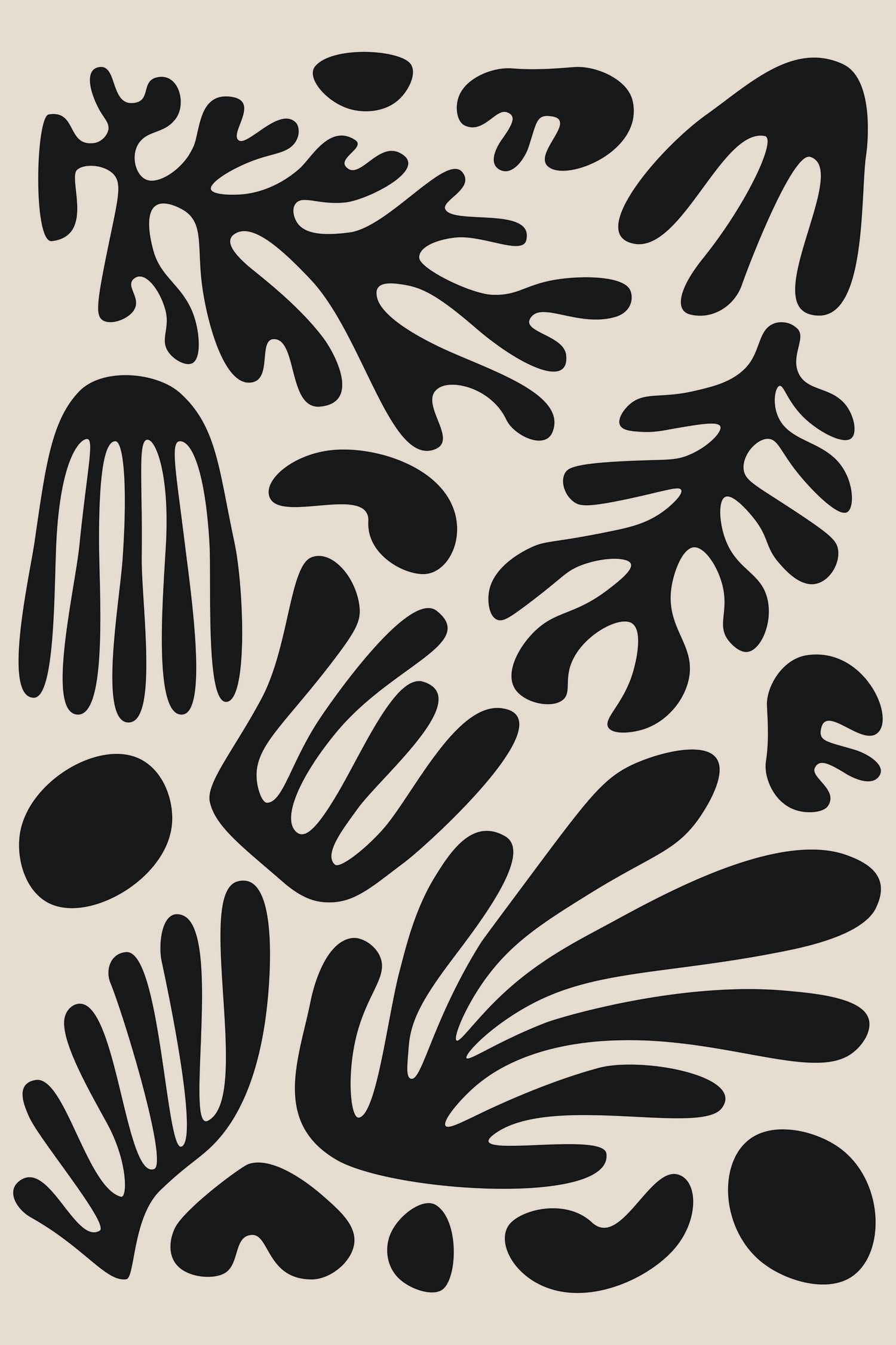 Henri Matisse Black Algae Collection #3 by jay on GIANT ART - illustration bw
