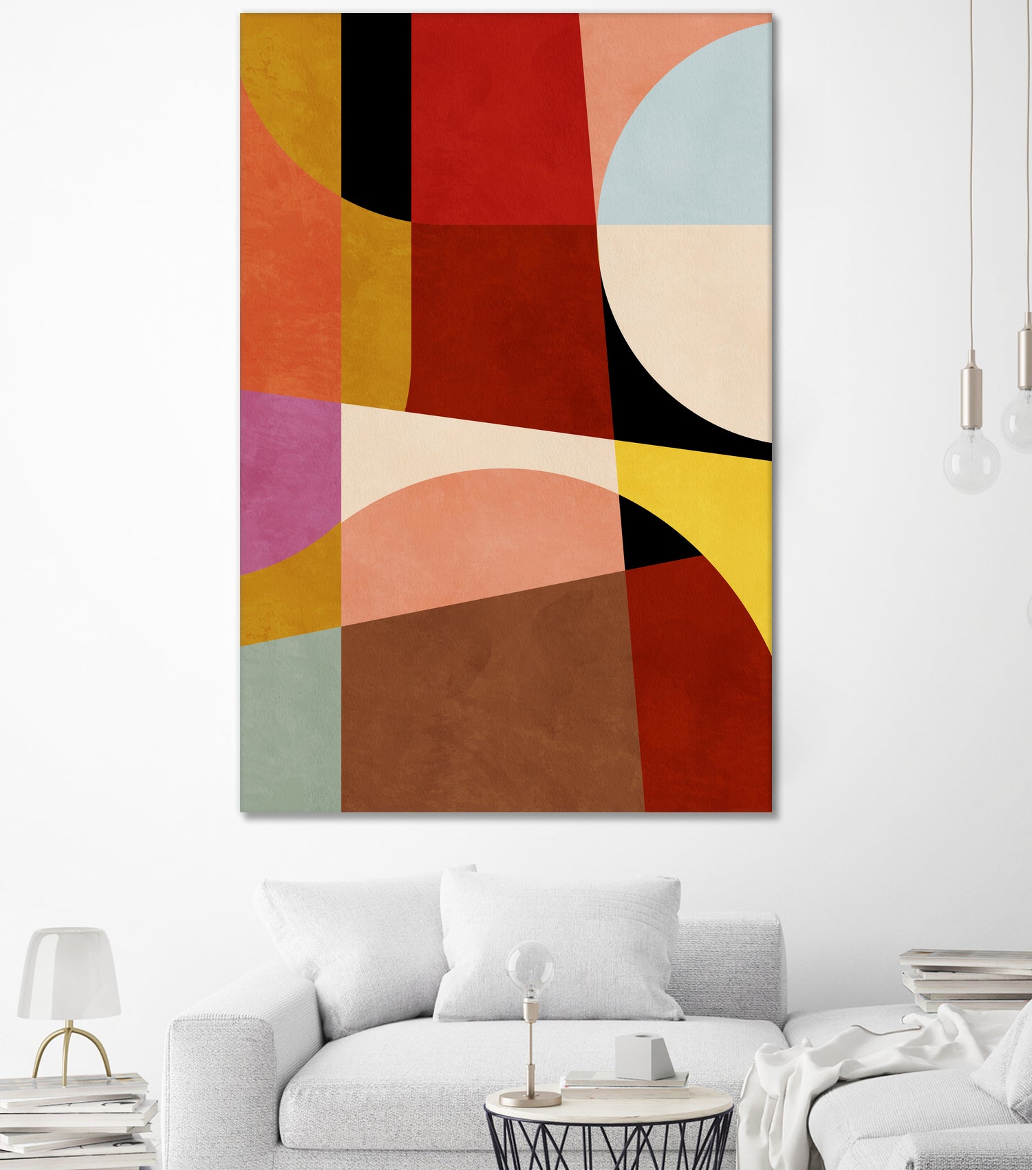 Warm Colors Bauhaus Geometry2 by Ana Rut Bre on GIANT ART - abstract abstract