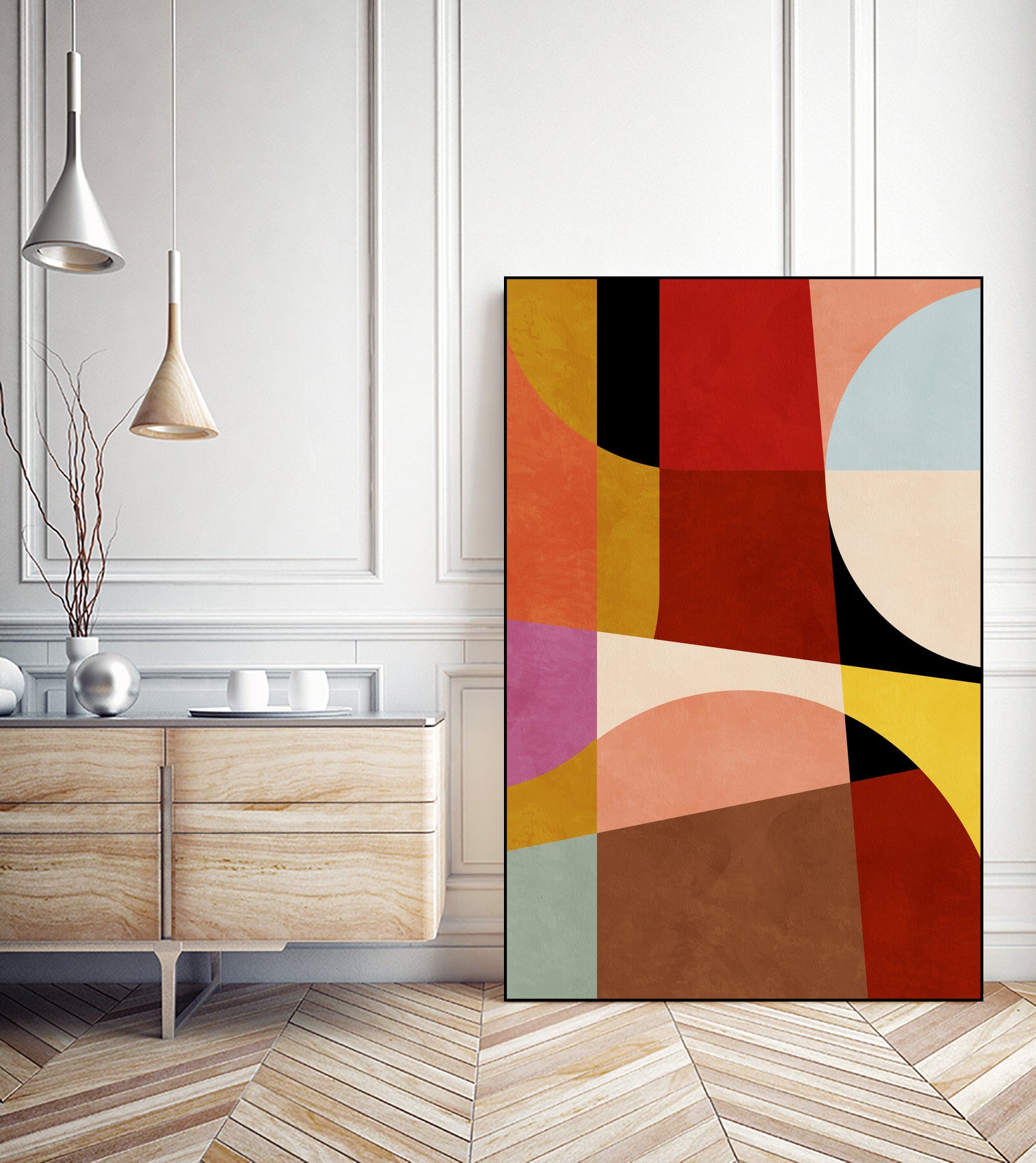 Warm Colors Bauhaus Geometry2 by Ana Rut Bre on GIANT ART - abstract abstract