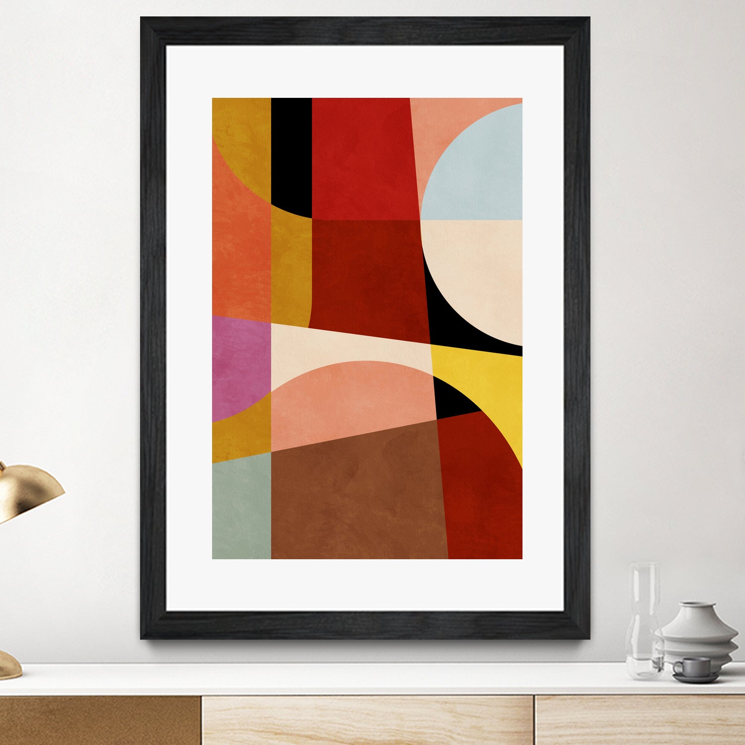 Warm Colors Bauhaus Geometry2 by Ana Rut Bre on GIANT ART - abstract abstract
