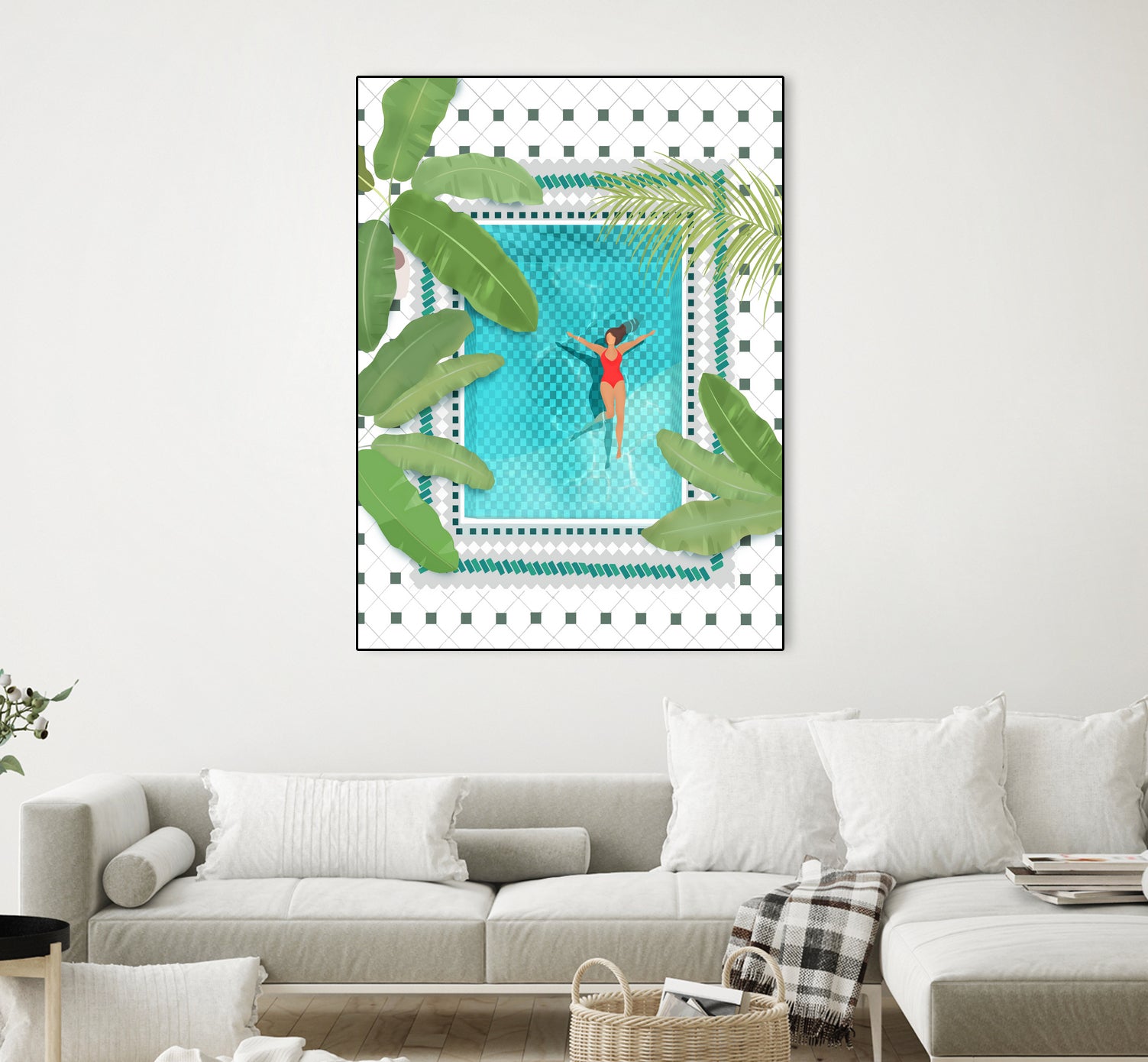 Riad Pool by Petra on GIANT ART - botanical woman