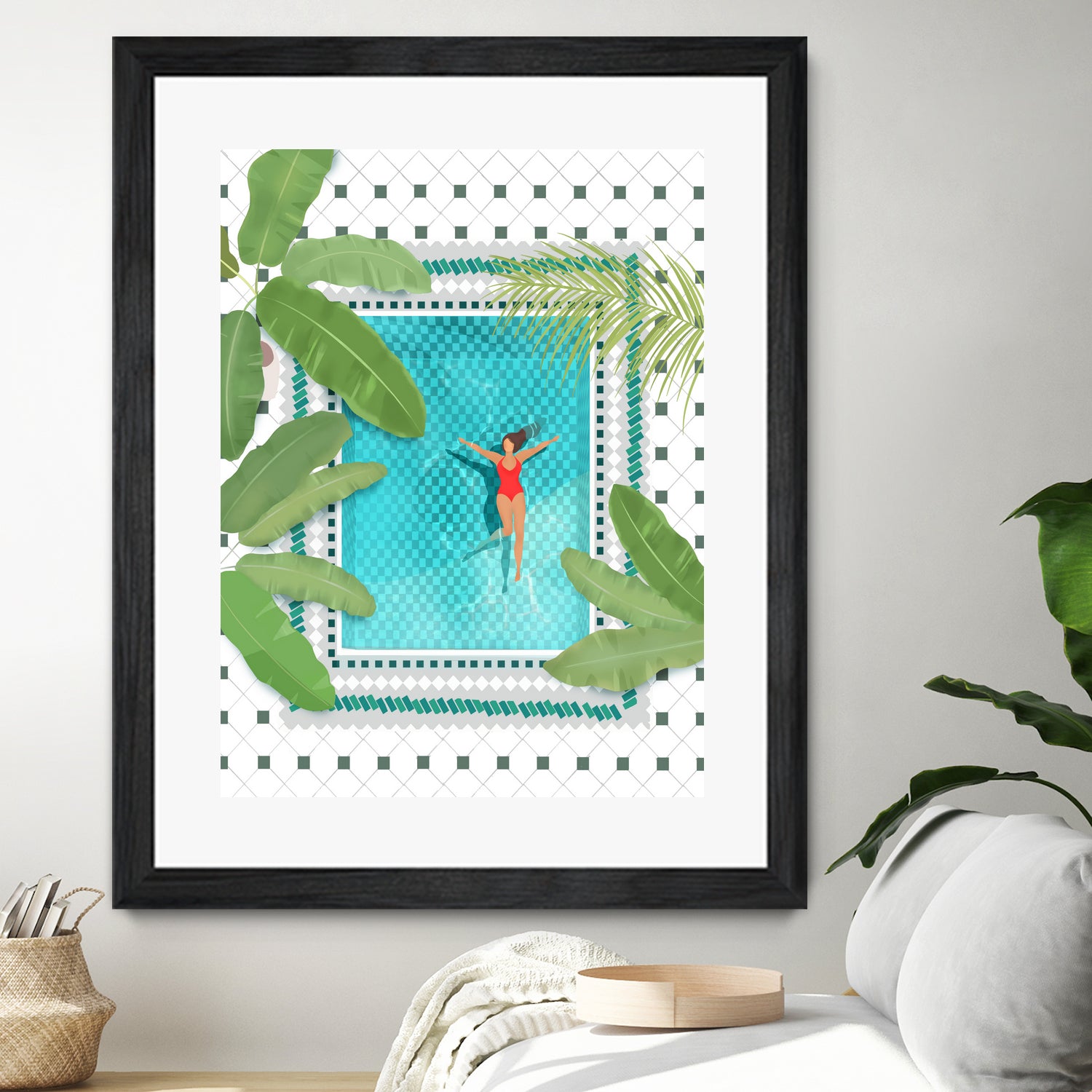 Riad Pool by Petra on GIANT ART - botanical woman