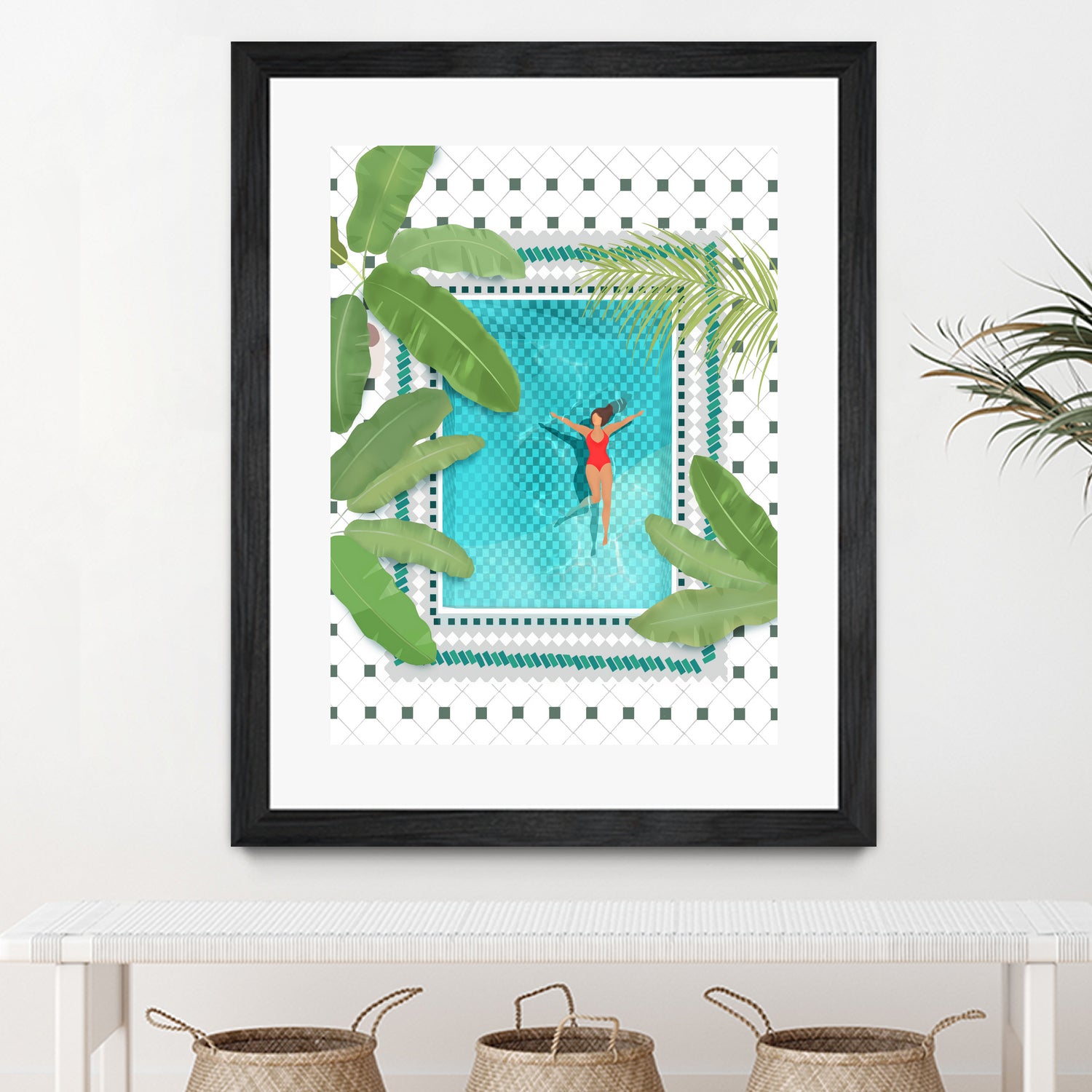 Riad Pool by Petra on GIANT ART - botanical woman