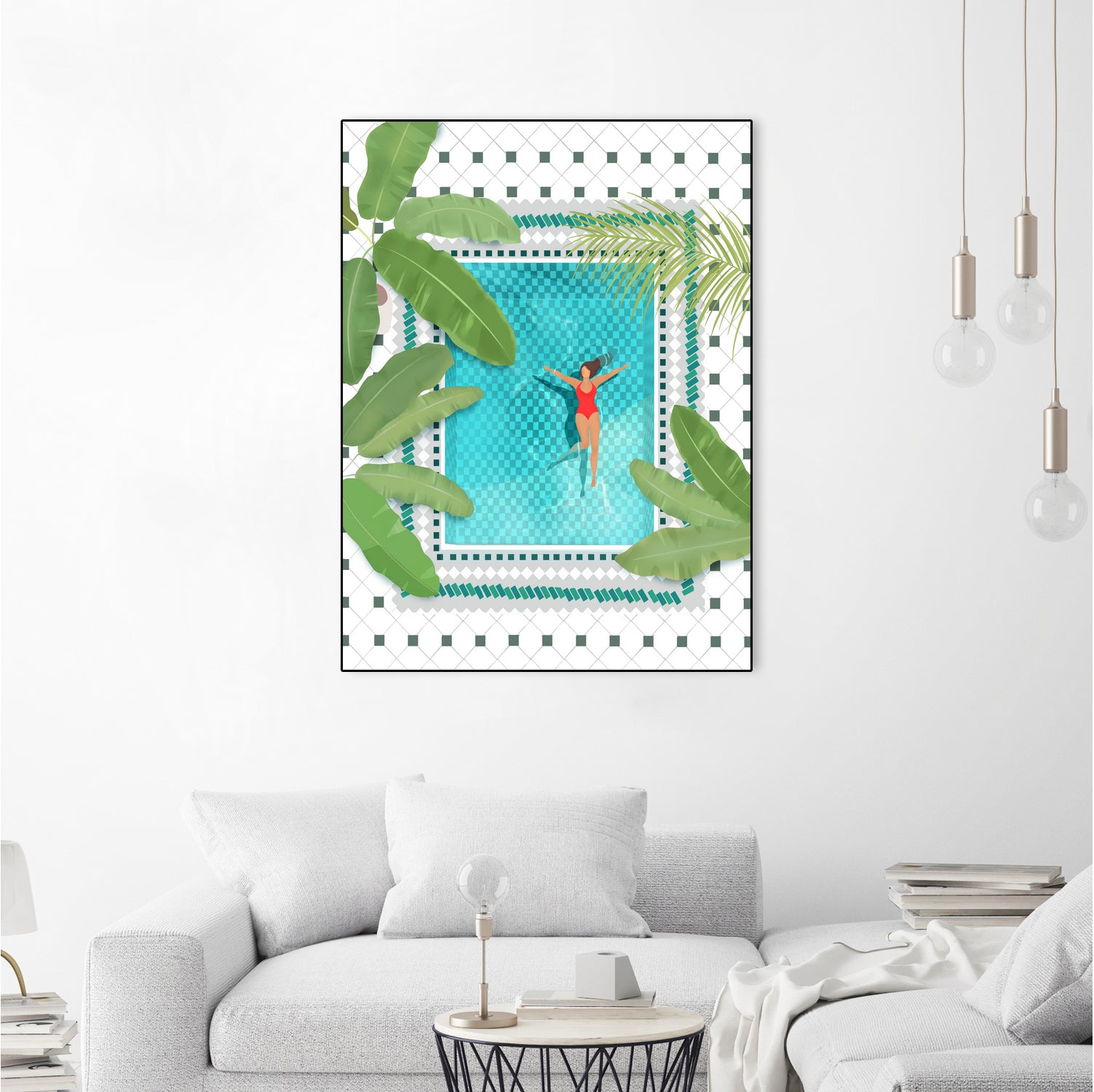 Riad Pool by Petra on GIANT ART - botanical woman
