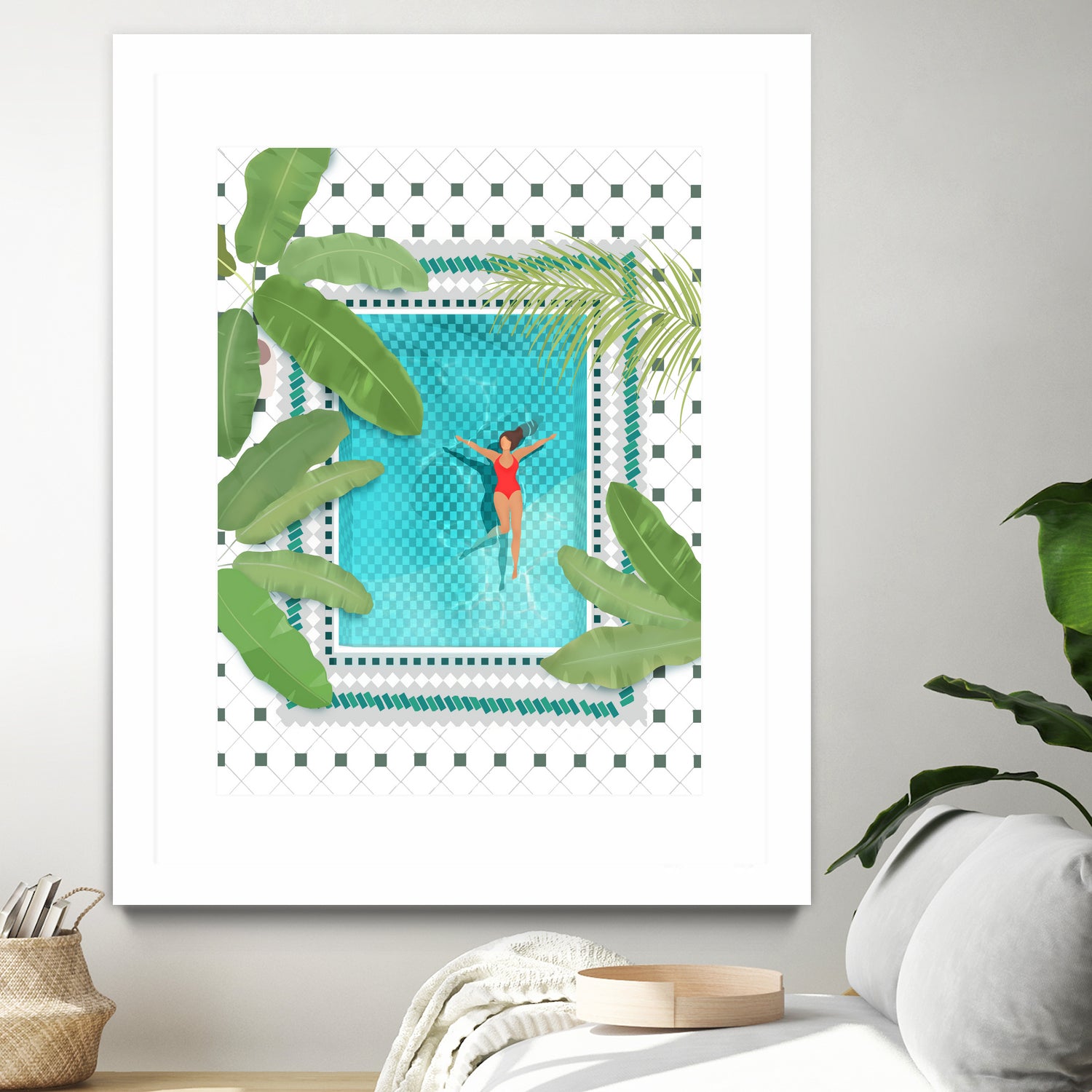 Riad Pool by Petra on GIANT ART - botanical woman