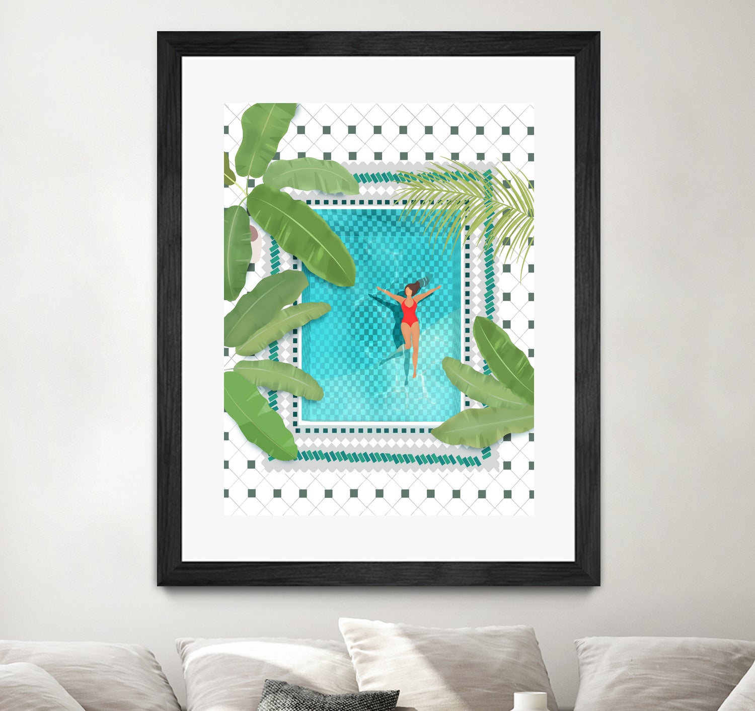 Riad Pool by Petra on GIANT ART - botanical woman