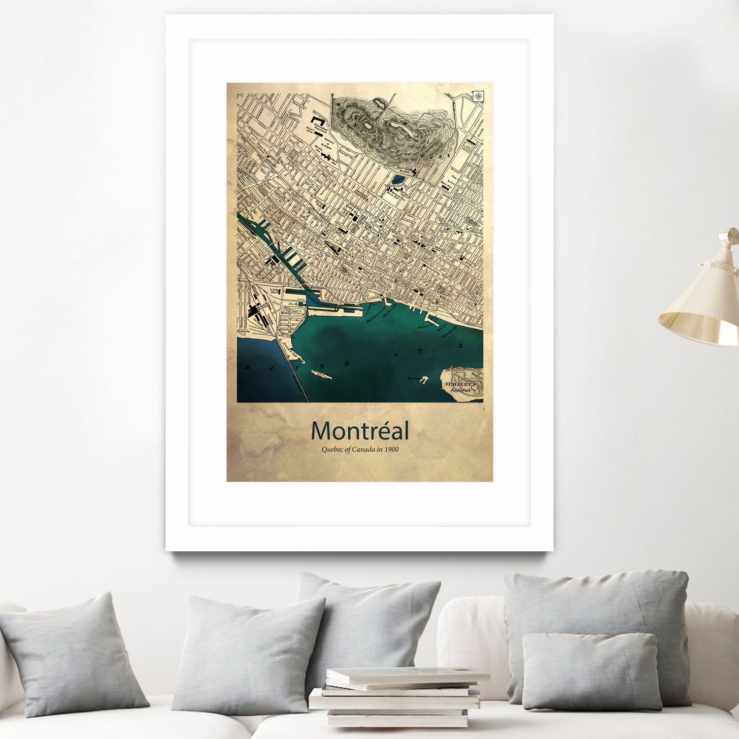 Vintage Map of Montreal by Dionisis Gemos on GIANT ART