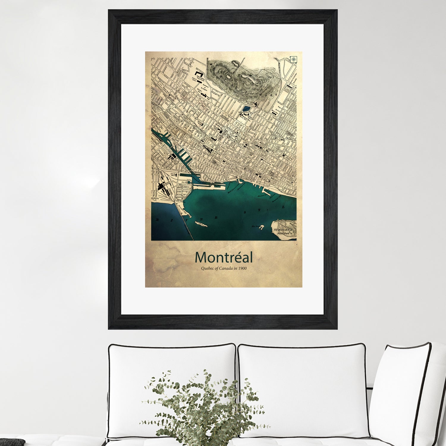 Vintage Map of Montreal by Dionisis Gemos on GIANT ART