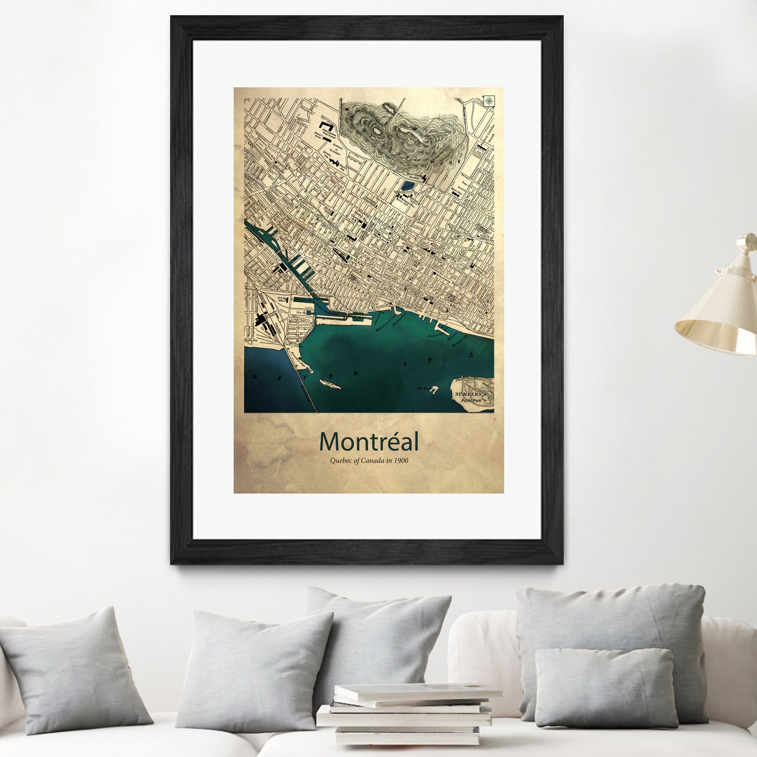 Vintage Map of Montreal by Dionisis Gemos on GIANT ART