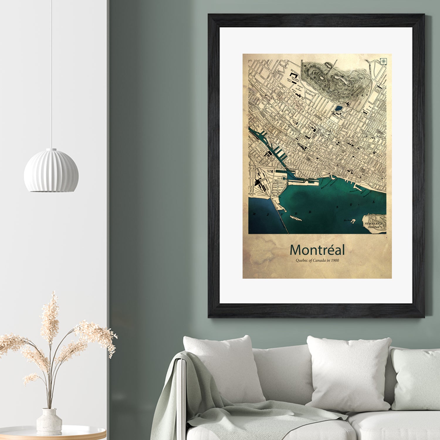 Vintage Map of Montreal by Dionisis Gemos on GIANT ART