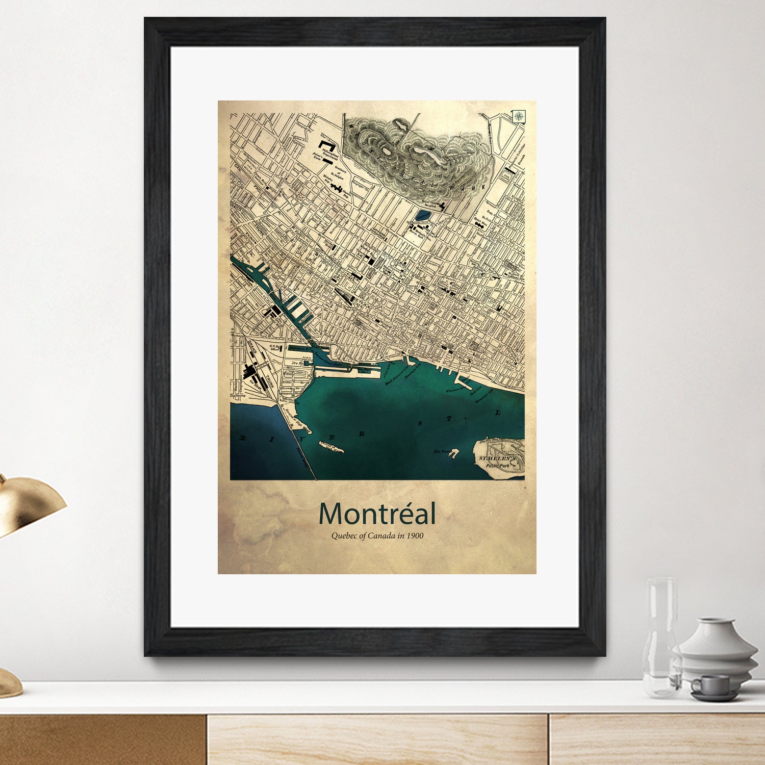 Vintage Map of Montreal by Dionisis Gemos on GIANT ART