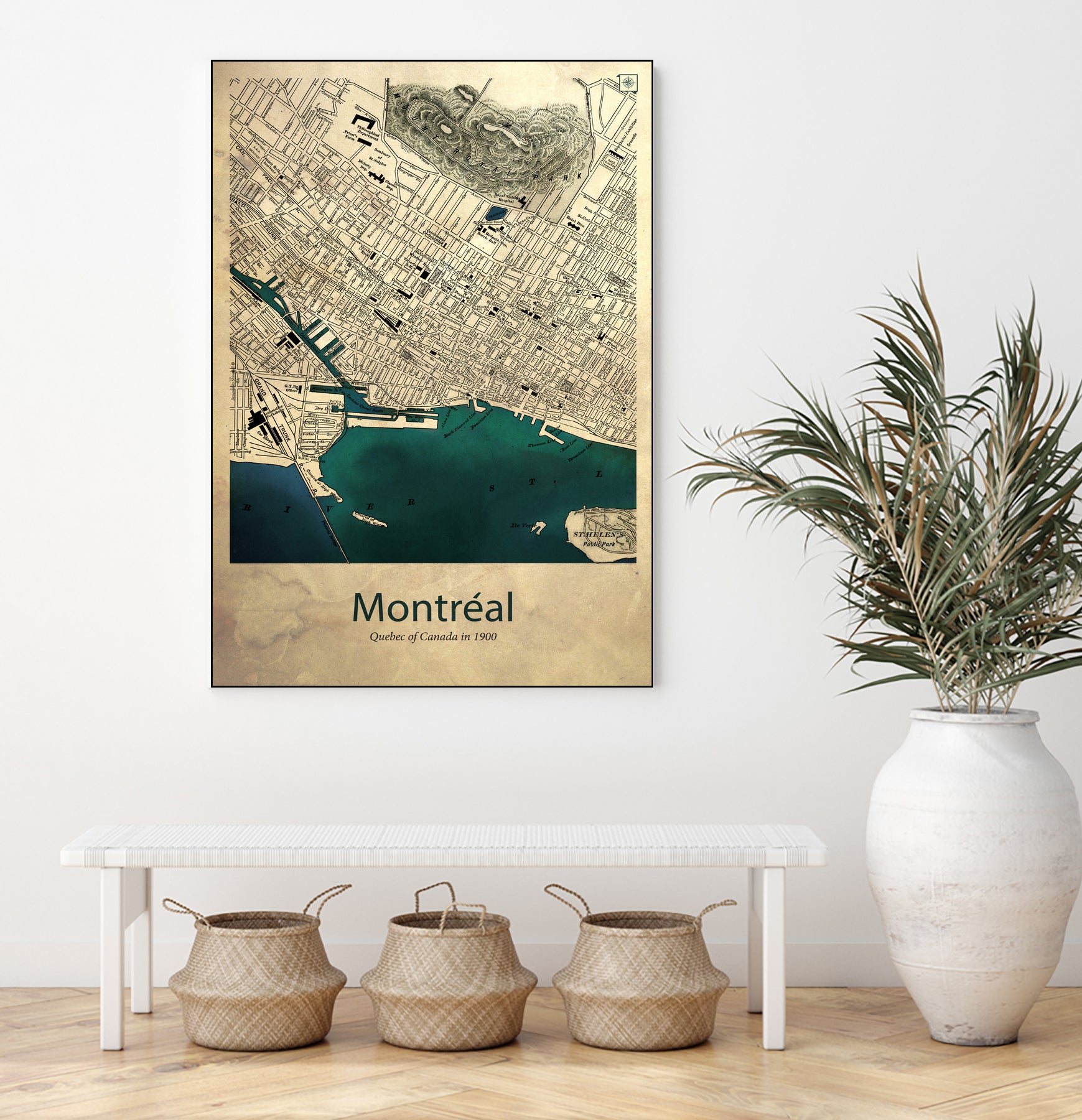 Vintage Map of Montreal by Dionisis Gemos on GIANT ART