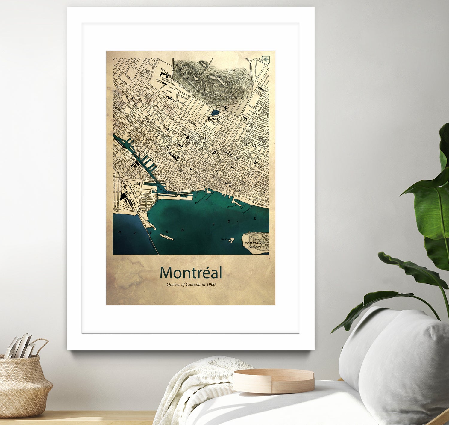 Vintage Map of Montreal by Dionisis Gemos on GIANT ART