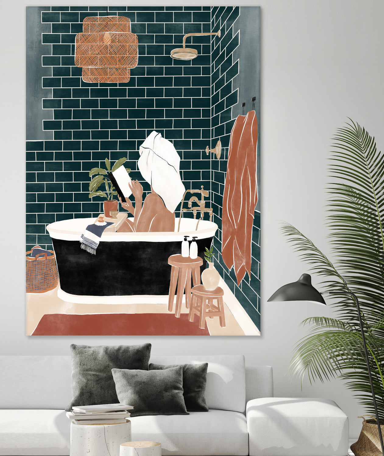 Bathroom Babe by Ivy Green Illustrations on GIANT ART - home illustration home